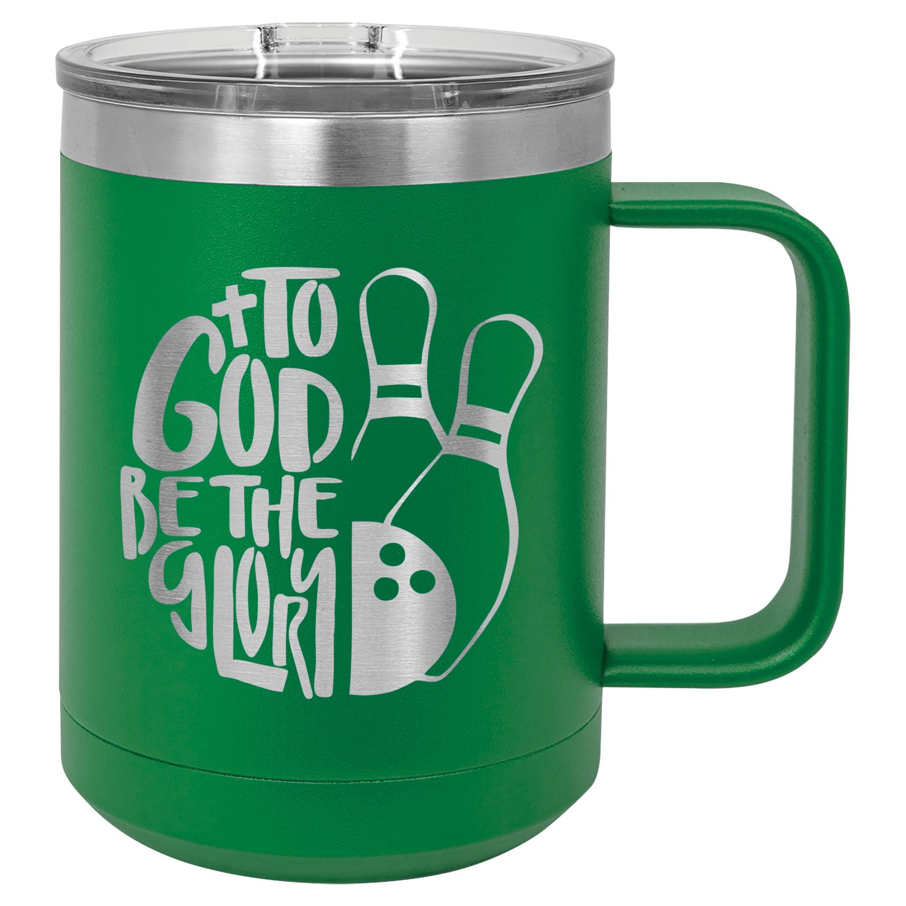 To Got Be The Glory Bowling Vacuum Insulated Mug with Slider Lid