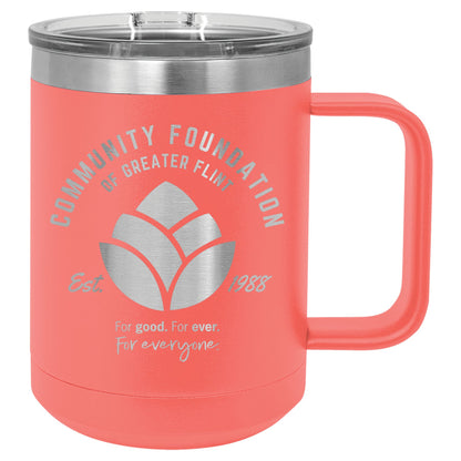 Community Foundation of Greater Flint Vacuum Insulated Mug with Slider Lid