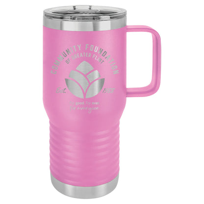 Community Foundation of Greater Flint 20 oz. Vacuum Insulated Travel Mug with Slider Lid