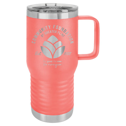 Community Foundation of Greater Flint 20 oz. Vacuum Insulated Travel Mug with Slider Lid