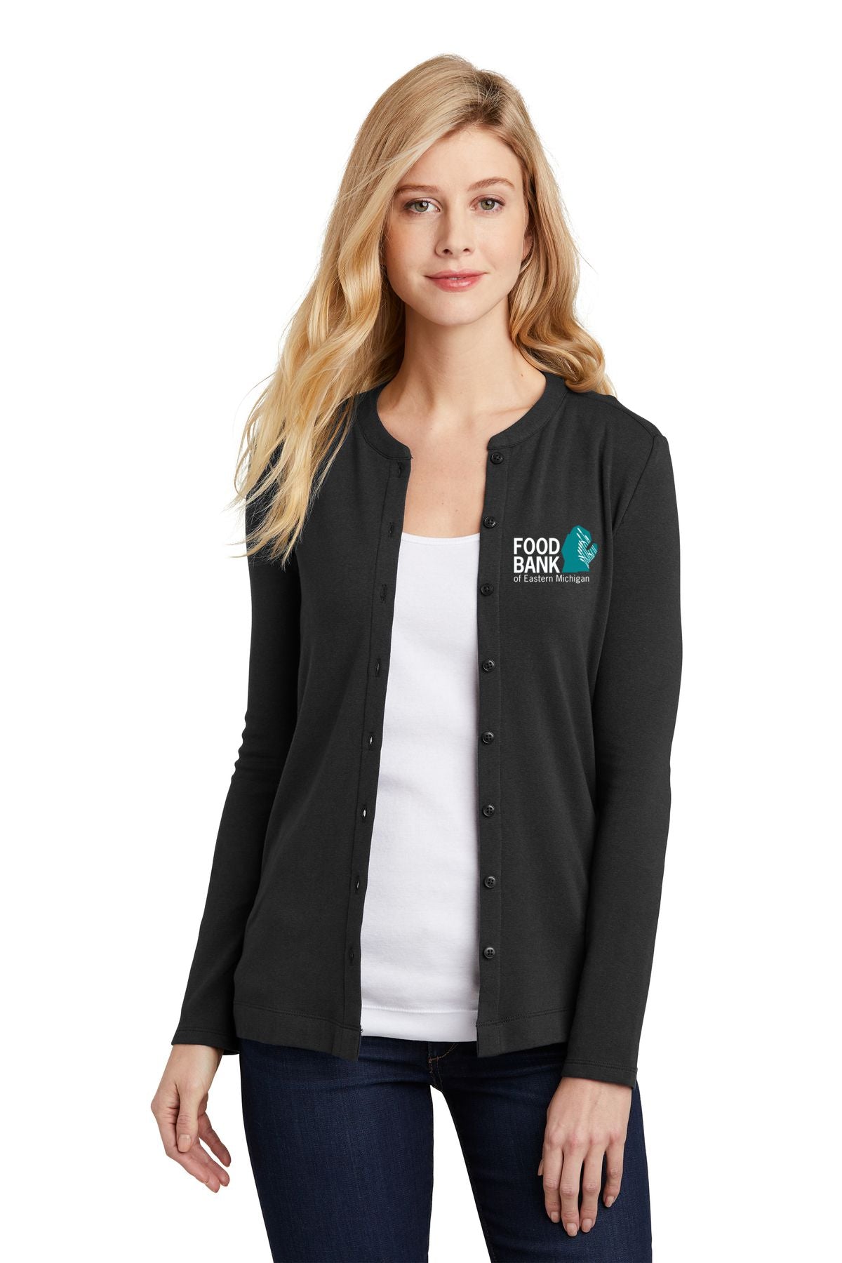 Food Bank Port Authority® Ladies Concept Stretch Button-Front Cardigan