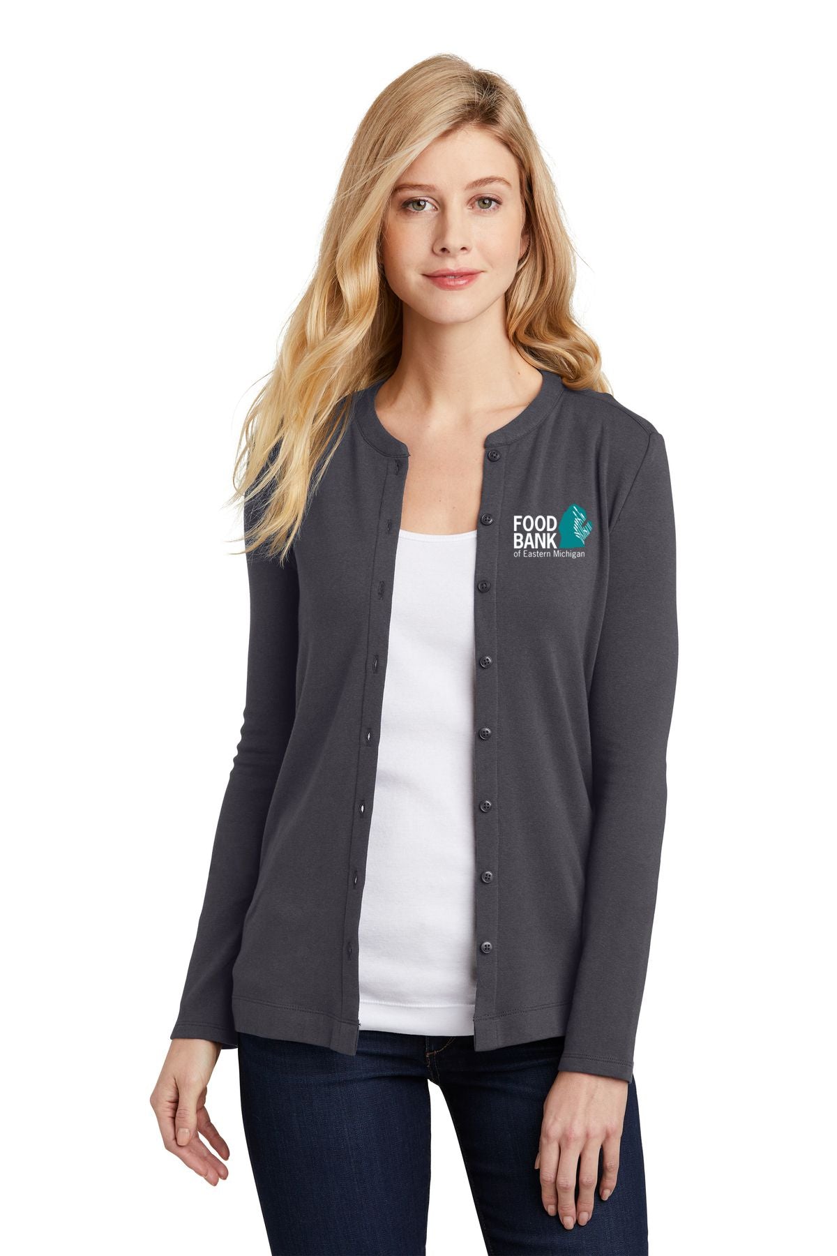 Food Bank Port Authority® Ladies Concept Stretch Button-Front Cardigan