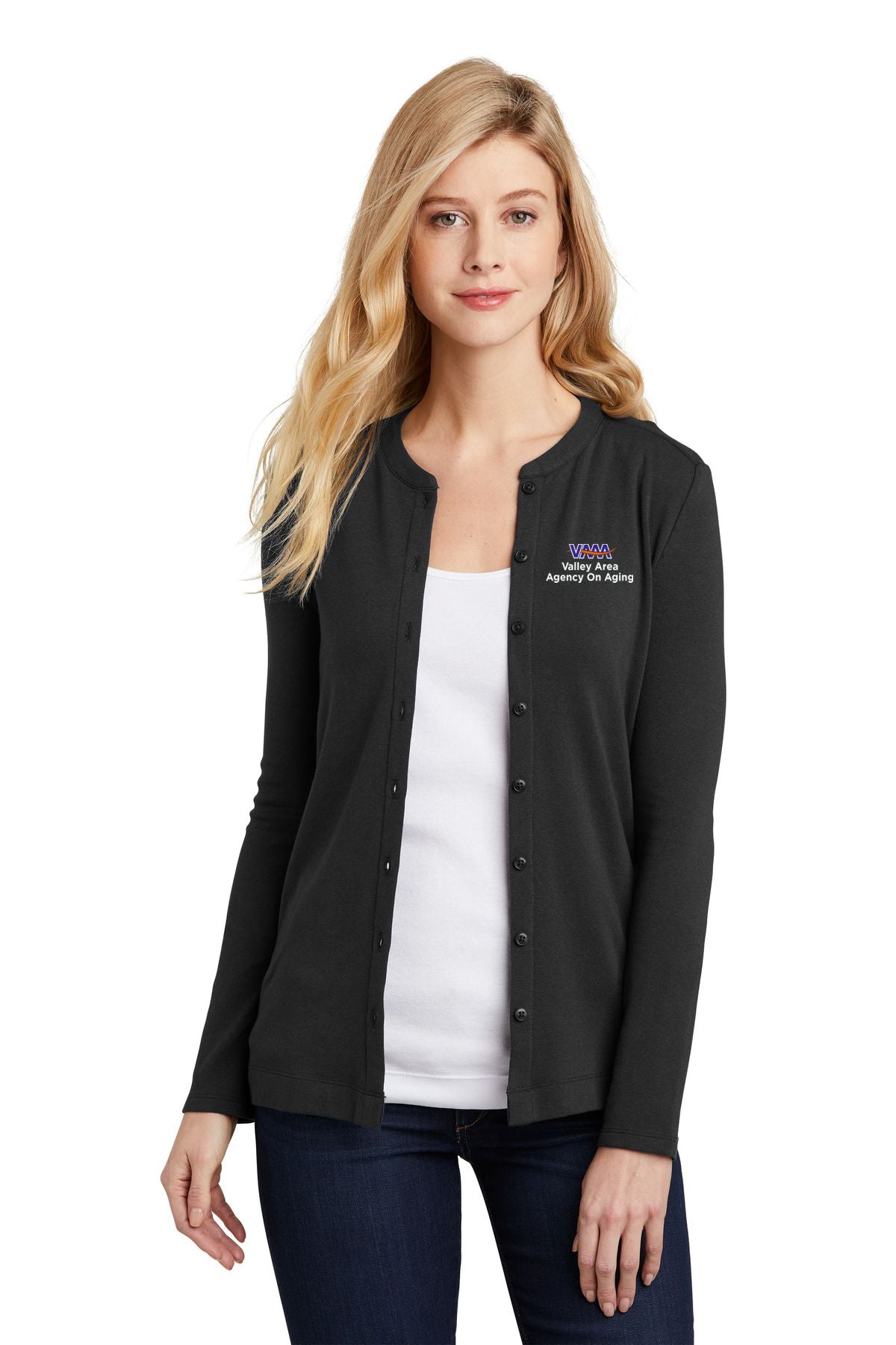 Valley Area Agency On Aging Port Authority® Ladies Concept Stretch Button-Front Cardigan