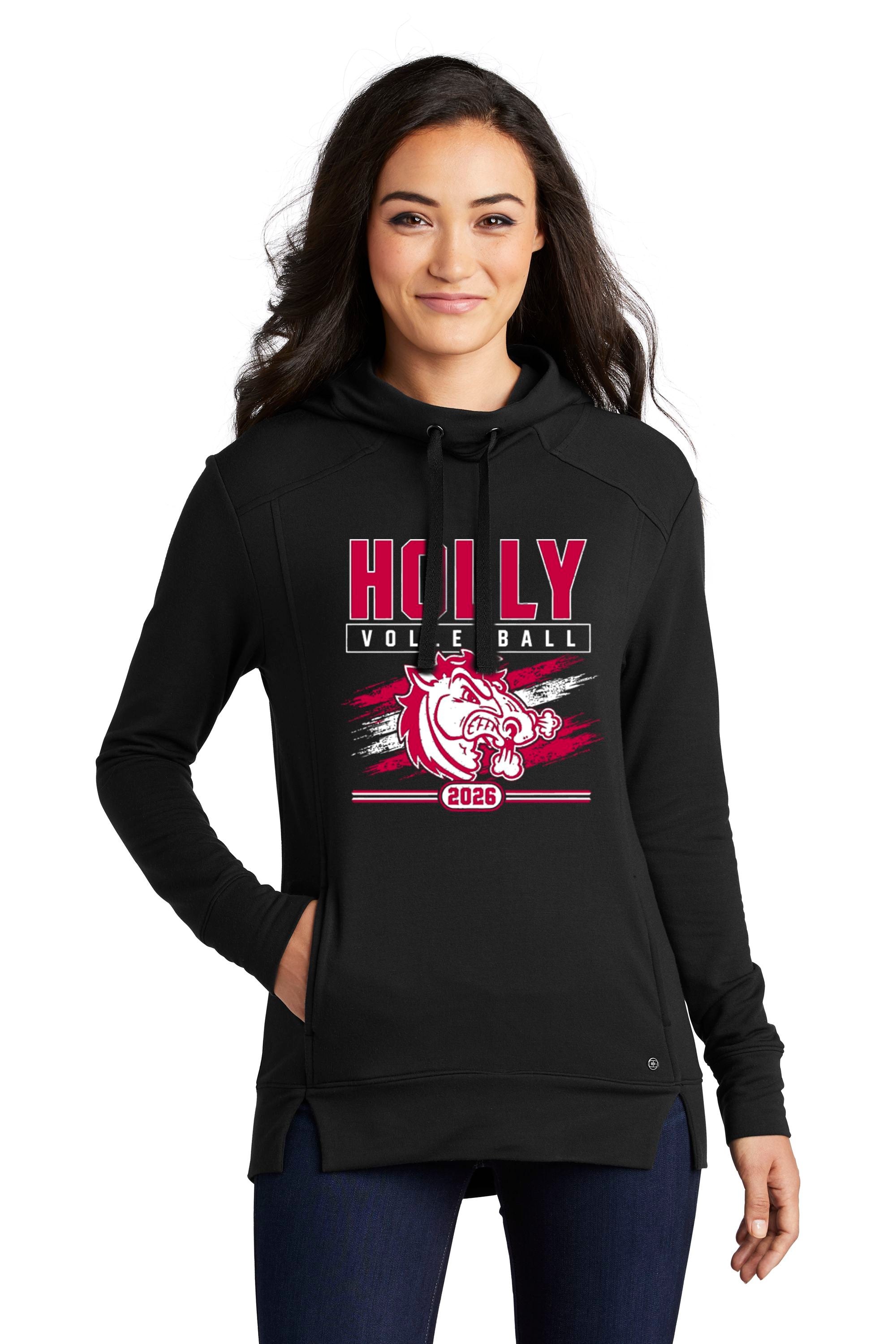 Holly Volleyball Ladies Luuma Pullover Fleece Hoodie