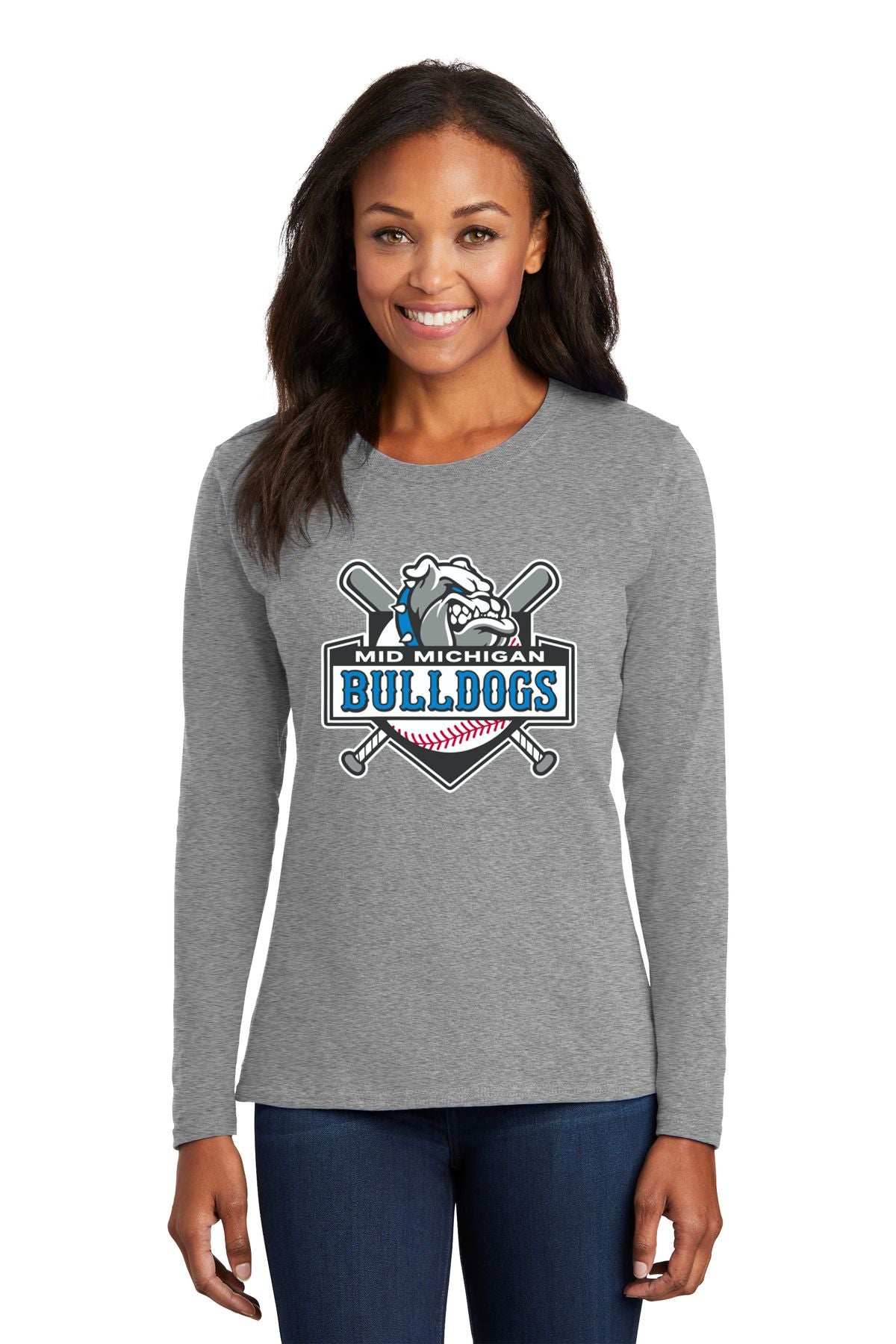 Mid Michigan Bulldogs Ladies Basic Long Sleeve Shirt