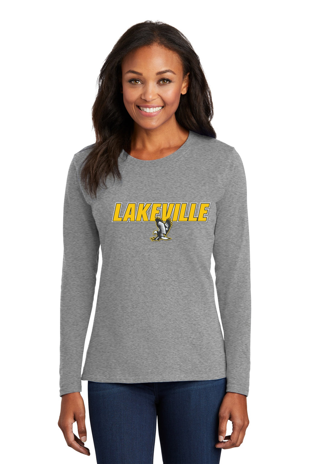Lakeville Italic Over Logo Basic Long Sleeve Shirt