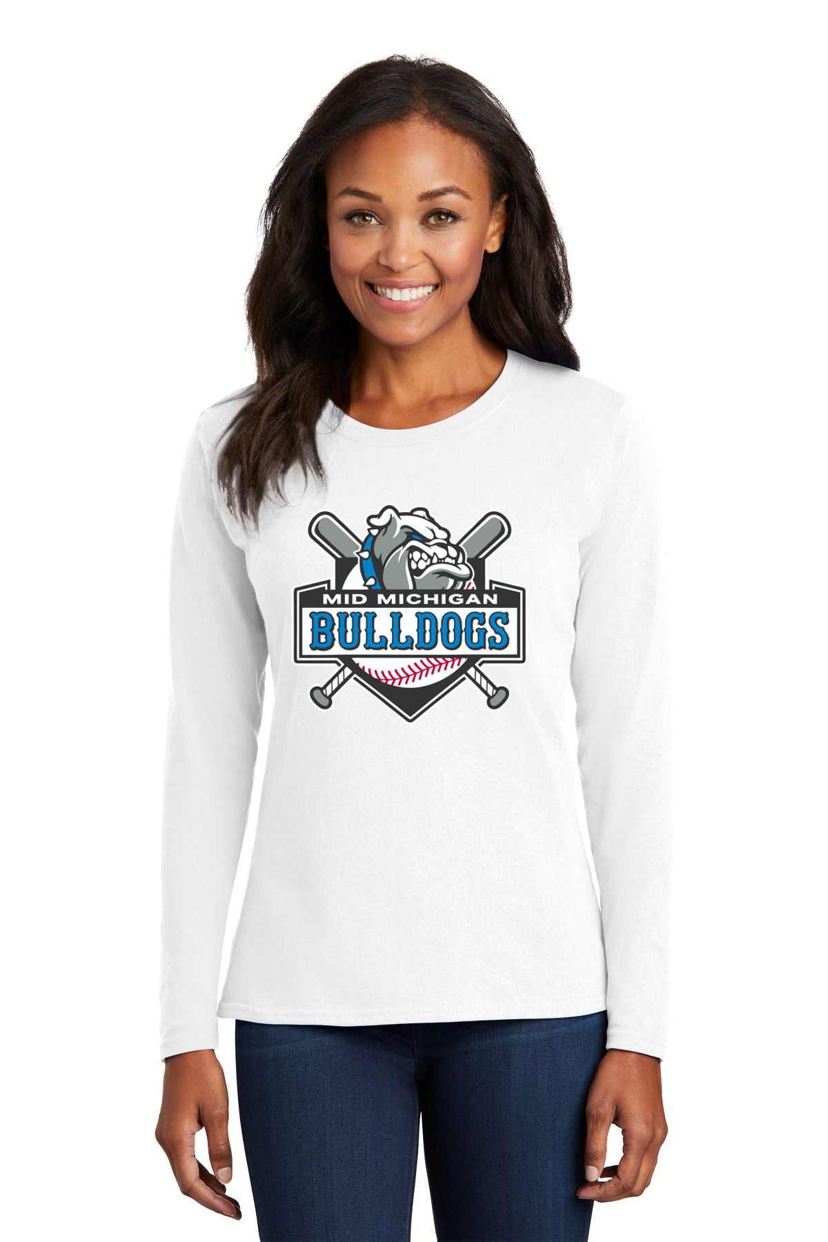 Mid Michigan Bulldogs Ladies Basic Long Sleeve Shirt