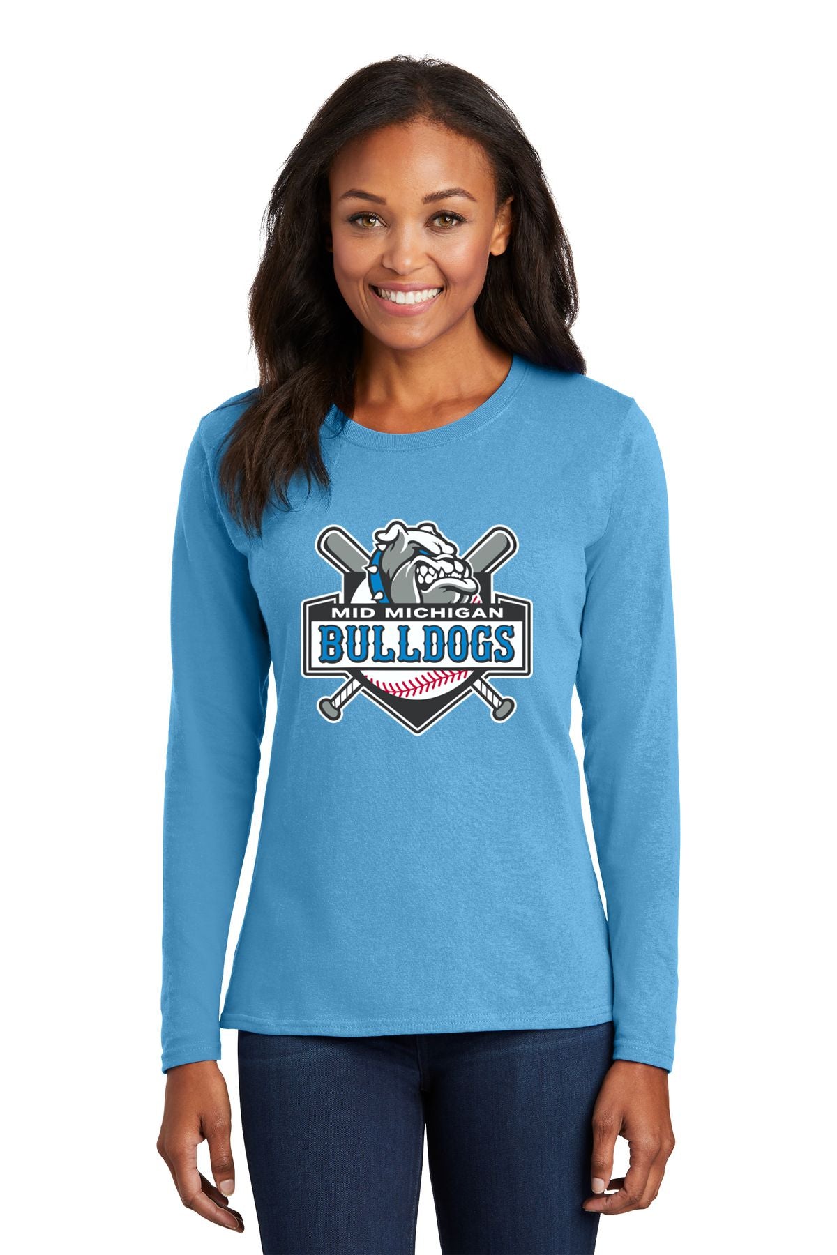 Mid Michigan Bulldogs Ladies Basic Long Sleeve Shirt