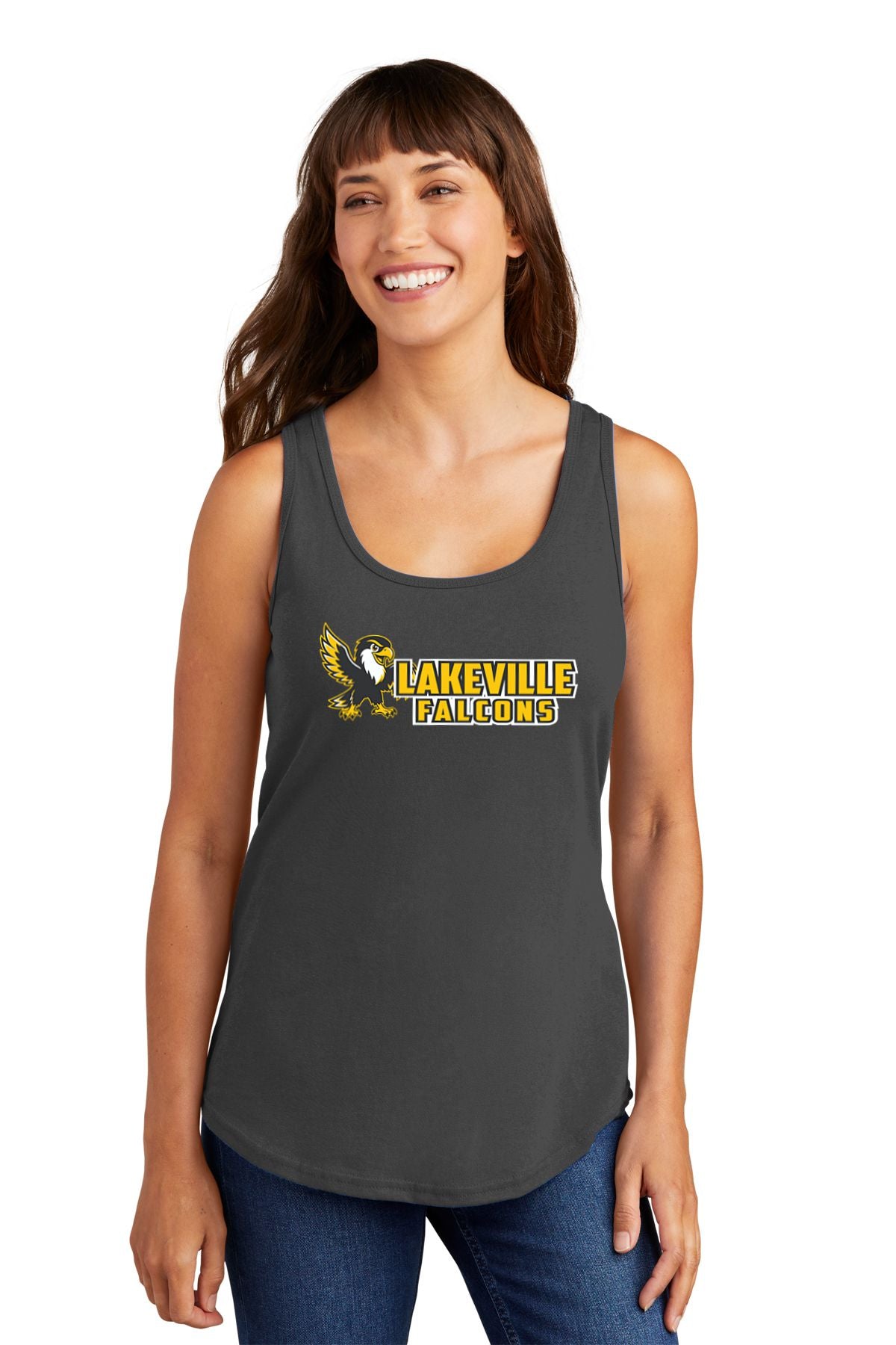 Lakeville Cartoon Falcons Ladies Core Cotton Tank Top