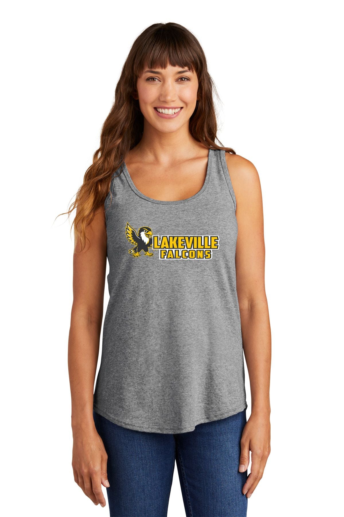 Lakeville Cartoon Falcons Ladies Core Cotton Tank Top