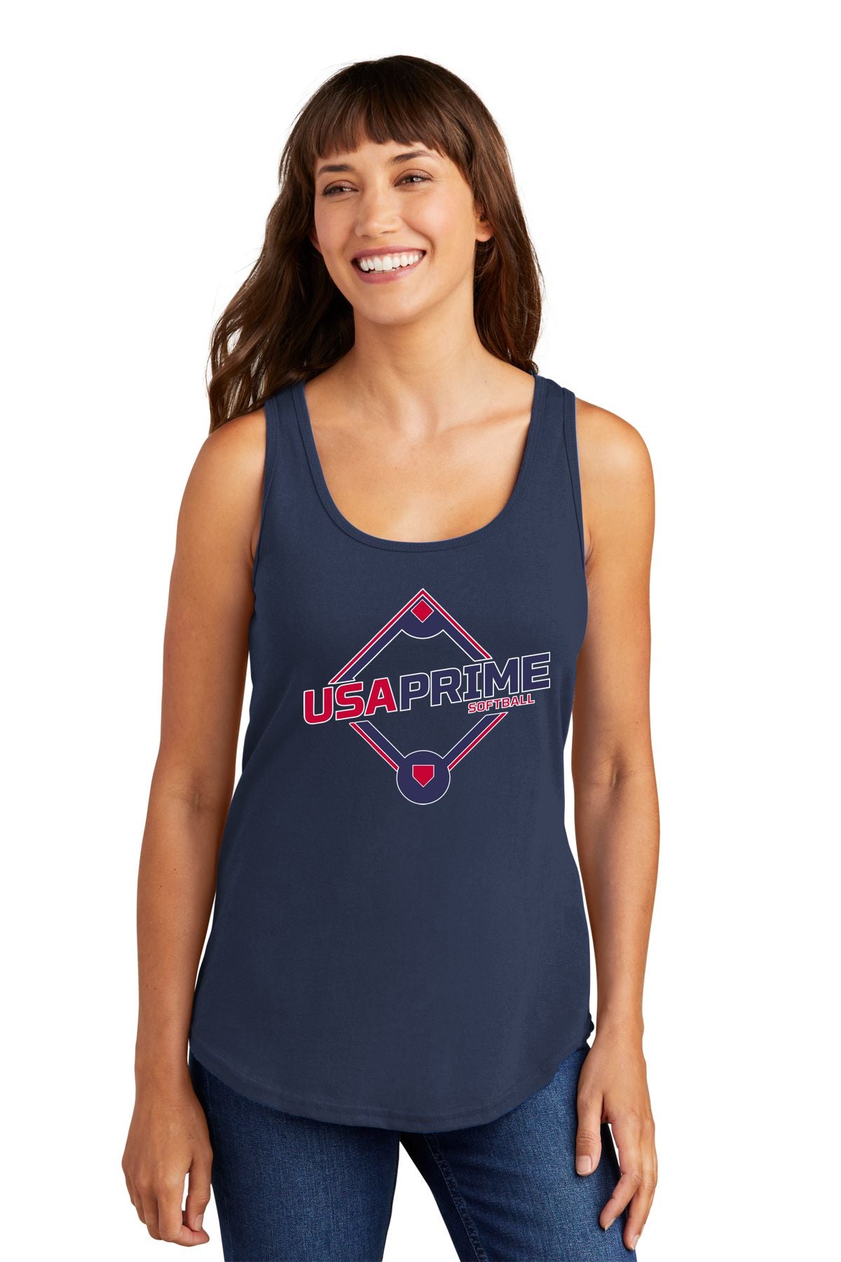 USA Prime Softball Ladies Core Cotton Tank Top