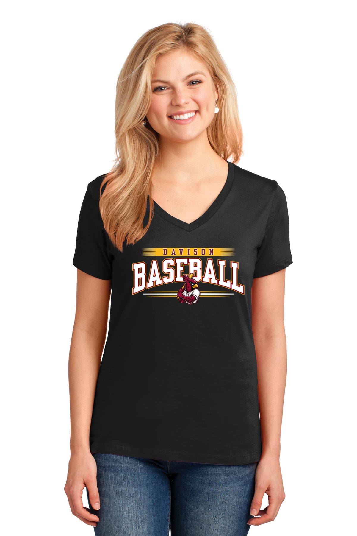 Davison Baseball Club Basic Ladies T-shirt