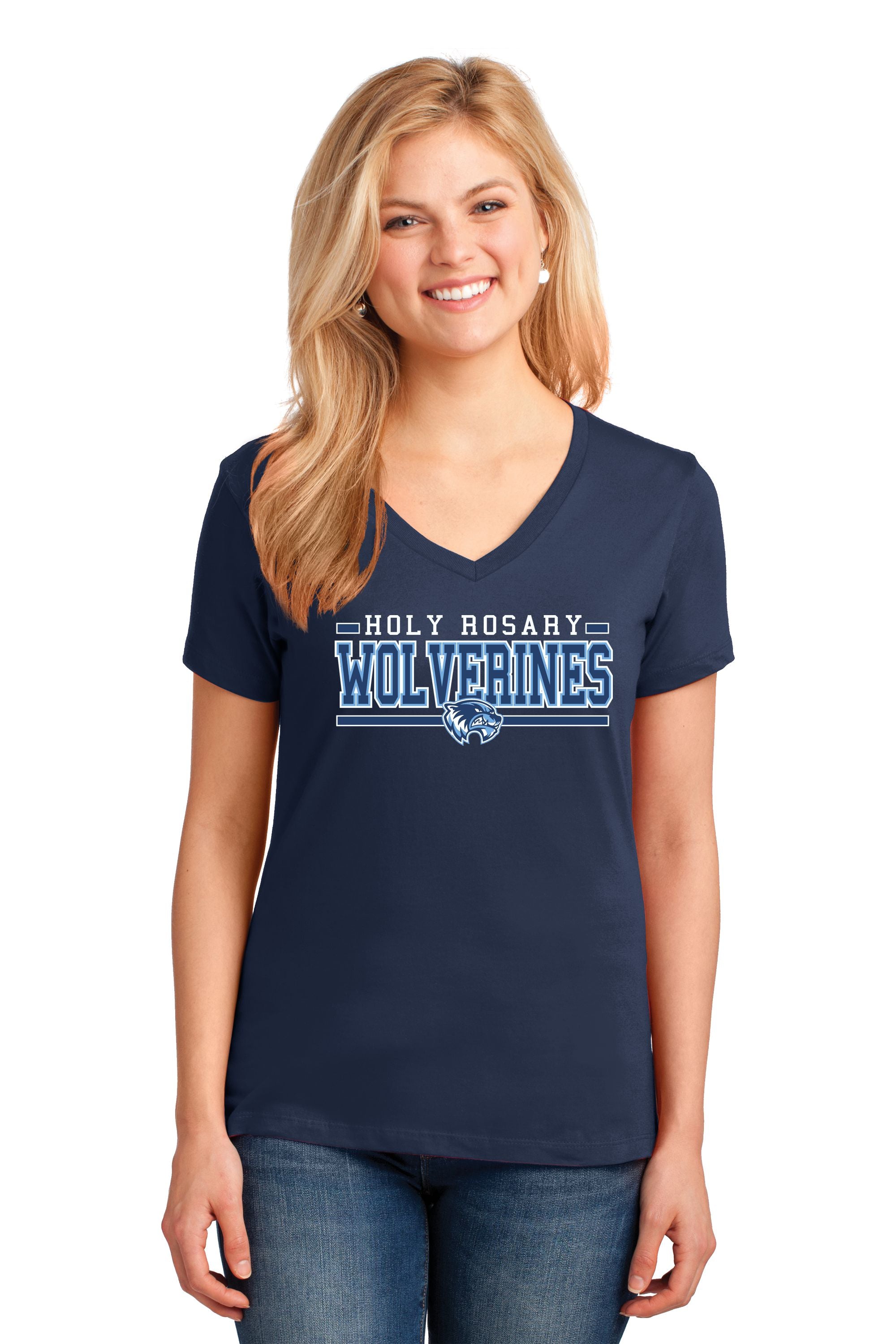 Holy Rosary Basic Ladies T-shirt