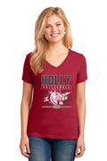 Holly Volleyball Ladies V-Neck T-shirt