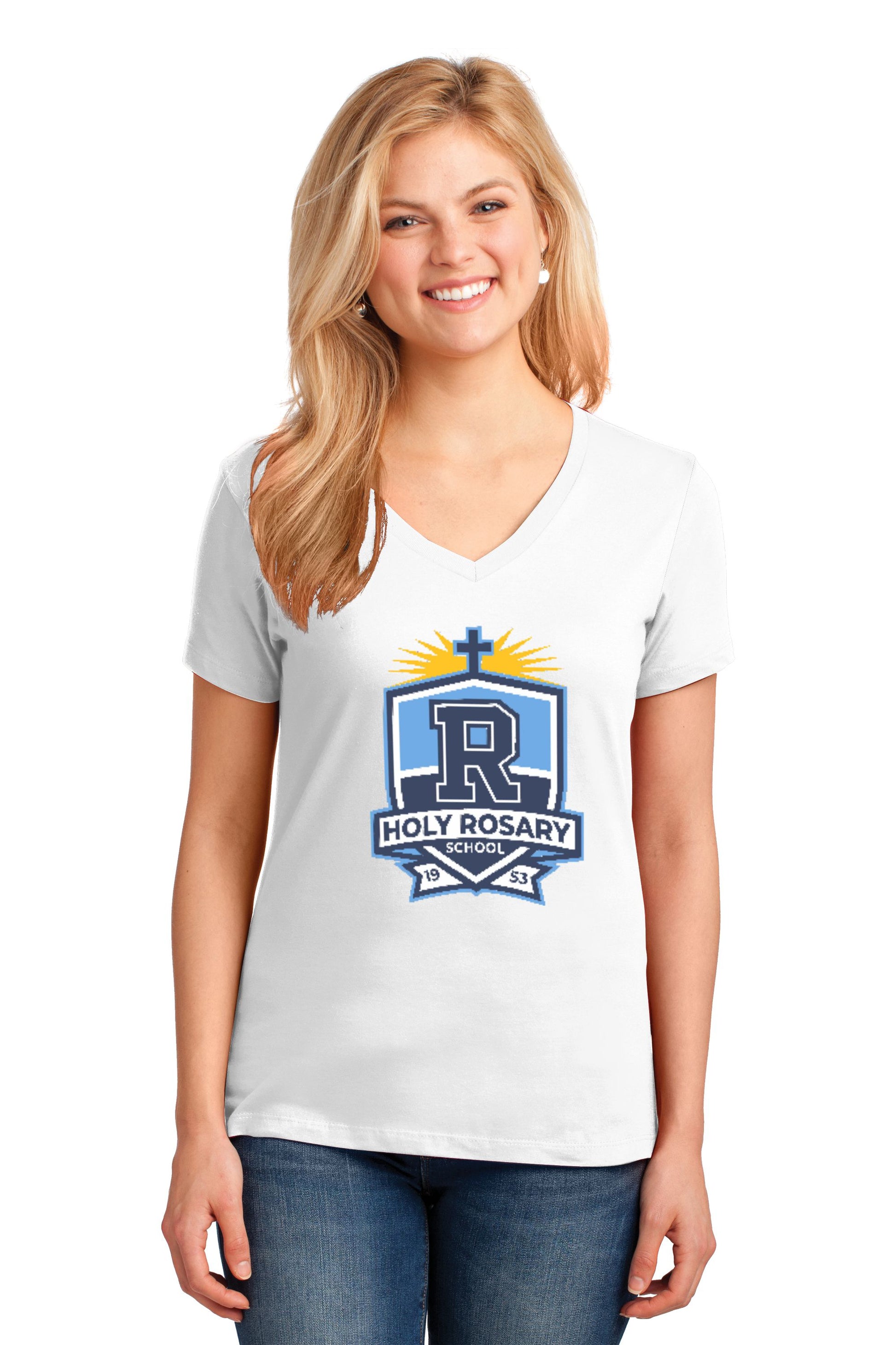 Holy Rosary Basic Ladies T-shirt