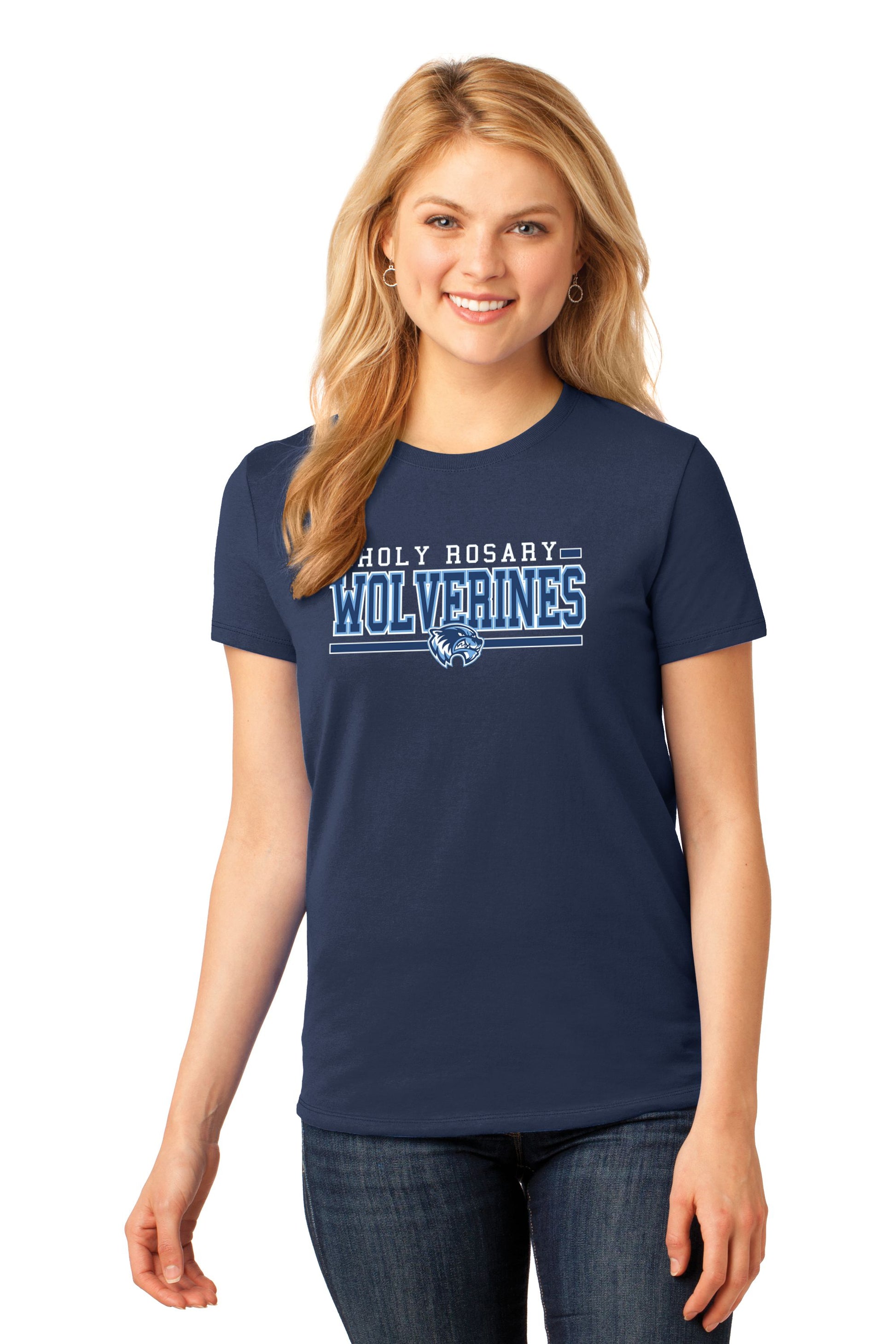 Holy Rosary Basic Ladies T-shirt