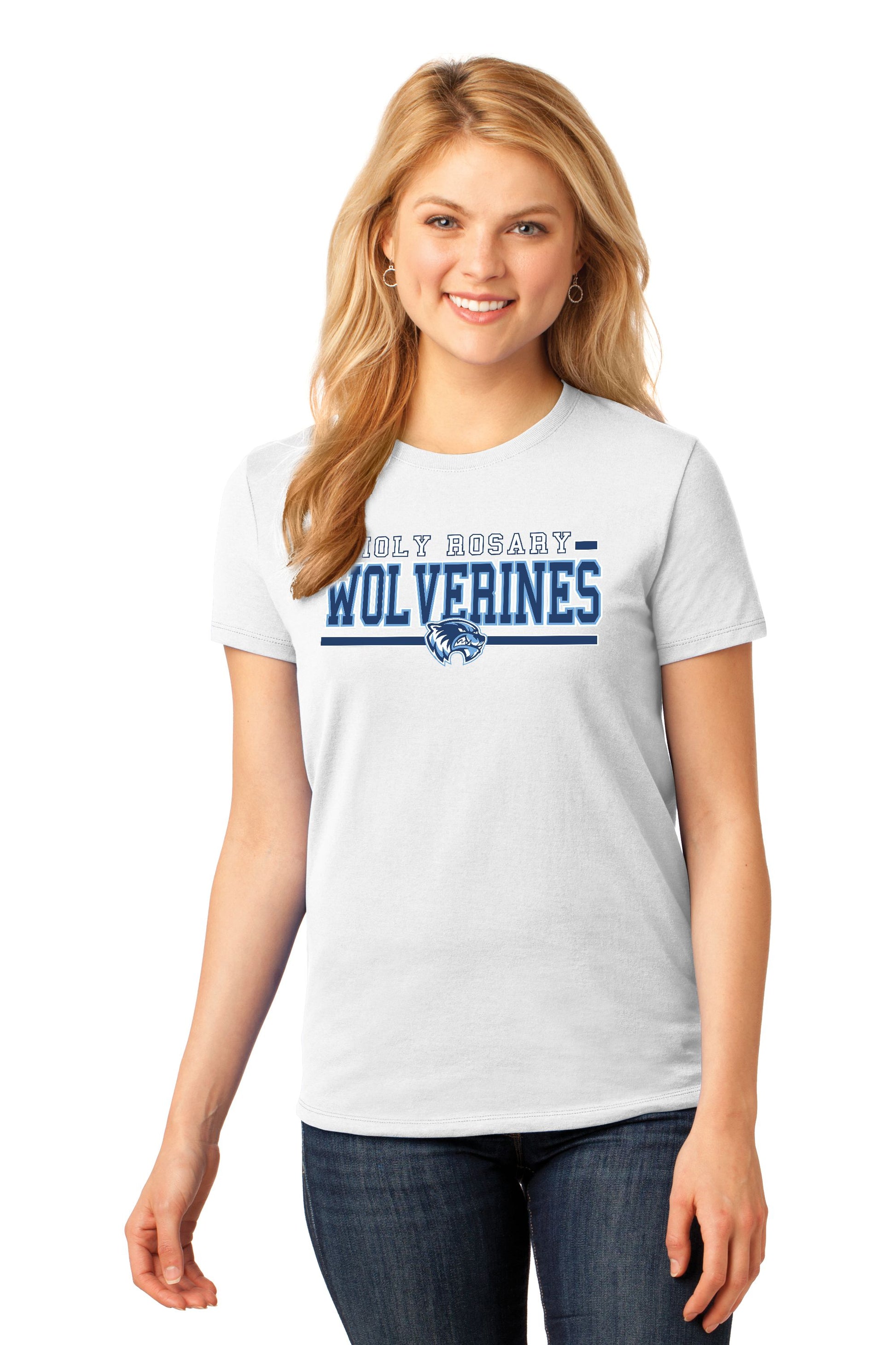 Holy Rosary Basic Ladies T-shirt