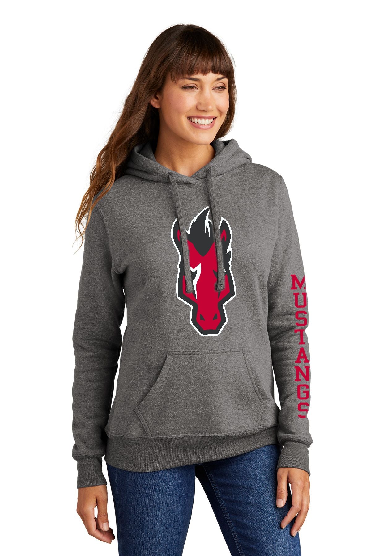 Mustangs Basic Ladies Hooded Sweatshirt