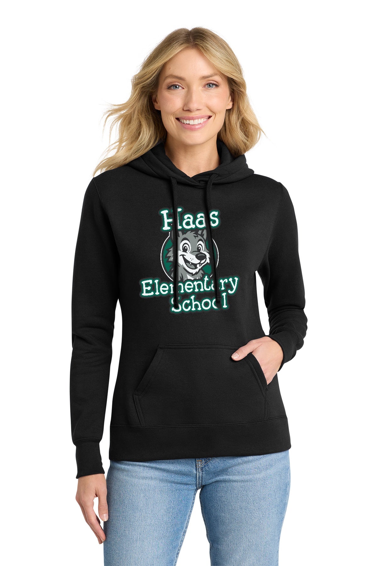 Haas Elementary Basic Ladies Hooded Sweatshirt
