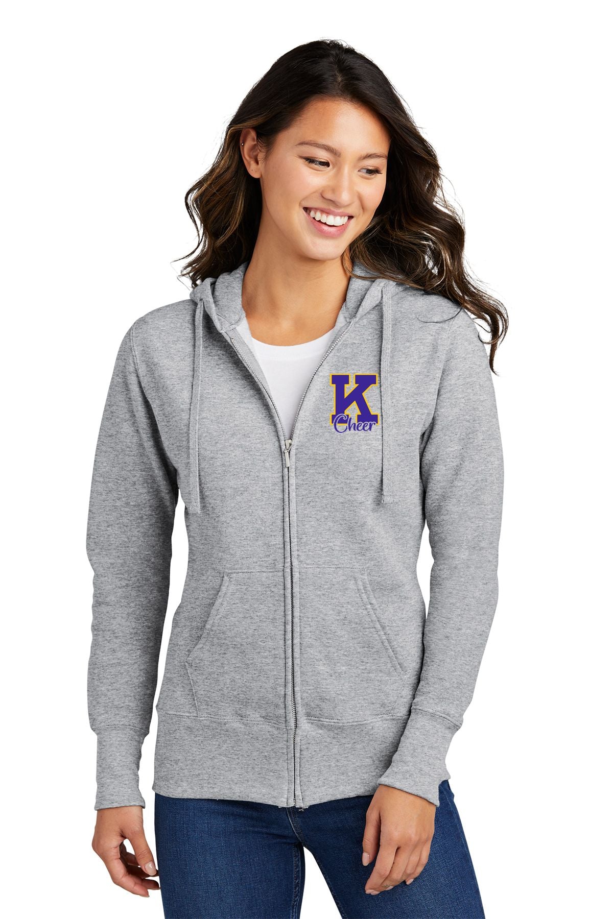 Kearsley Cheer Ladies Full Zip Cotton Hooded Pullover