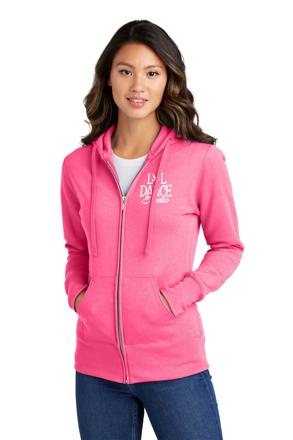 L&L Dance Studio Ladies Full Zip Cotton Hooded Pullover