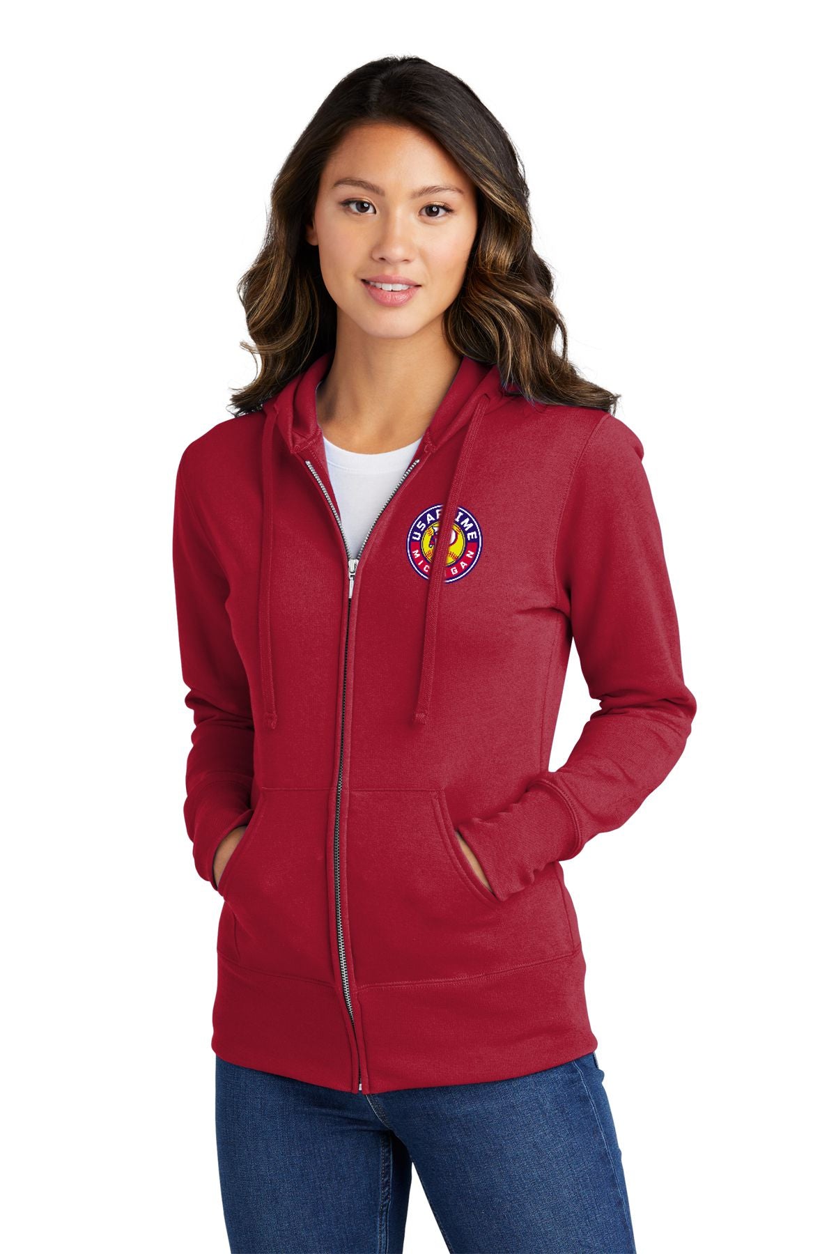 USA Prime Softball Ladies Full Zip Hood