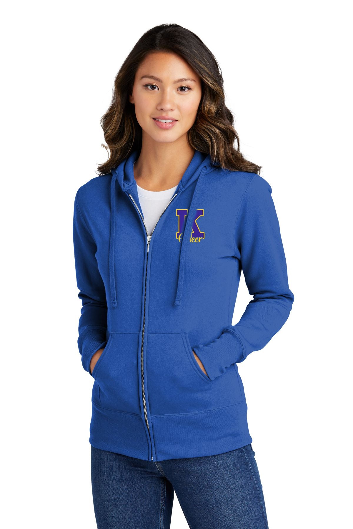 Kearsley Cheer Ladies Full Zip Cotton Hooded Pullover