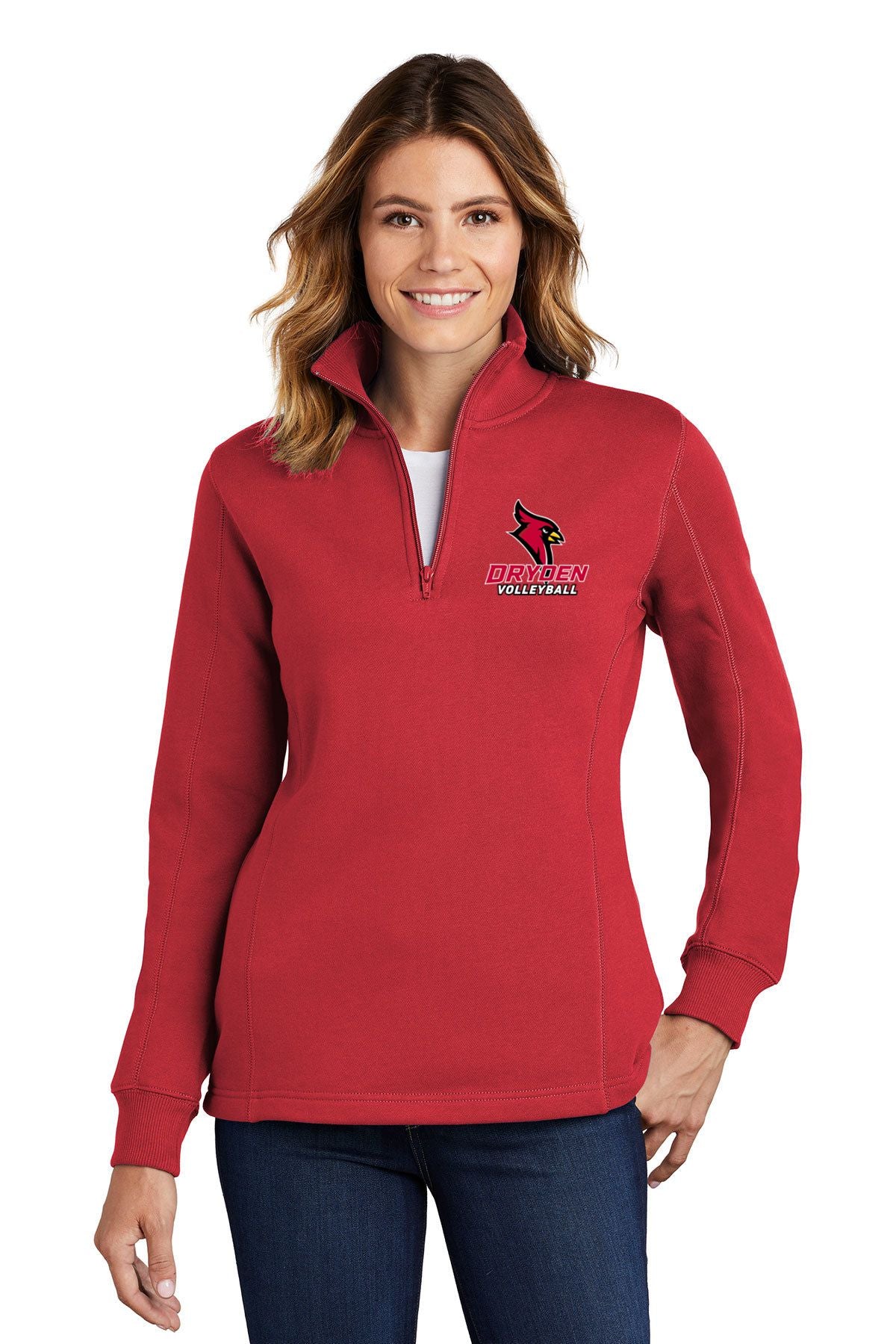 Dryden Volleyball Women's Embroidered 1/4-Zip Sweatshirt