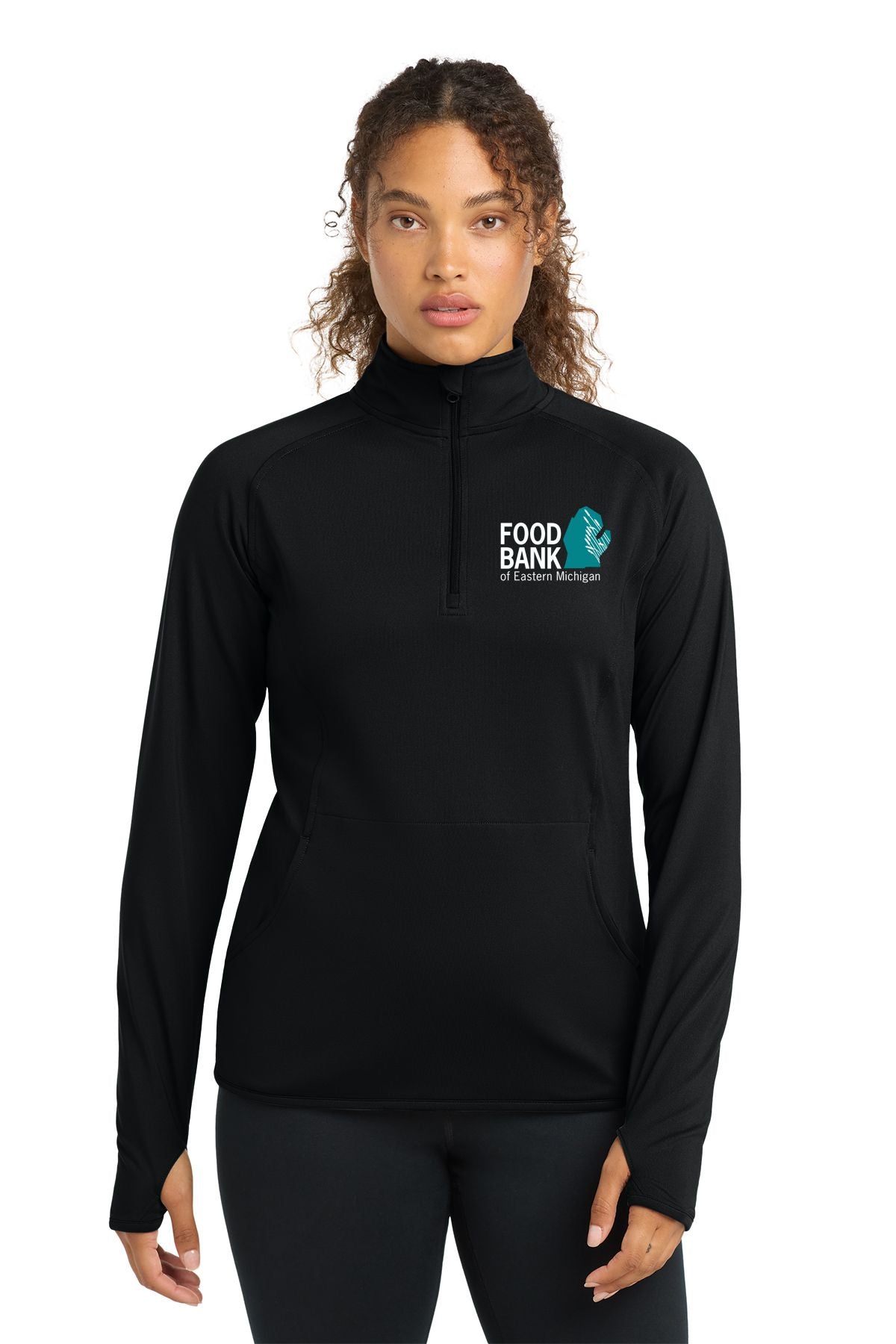 Food Bank of Eastern Michigan Sport-Tek® Women's Sport-Wick® Stretch 1/4-Zip Pullover