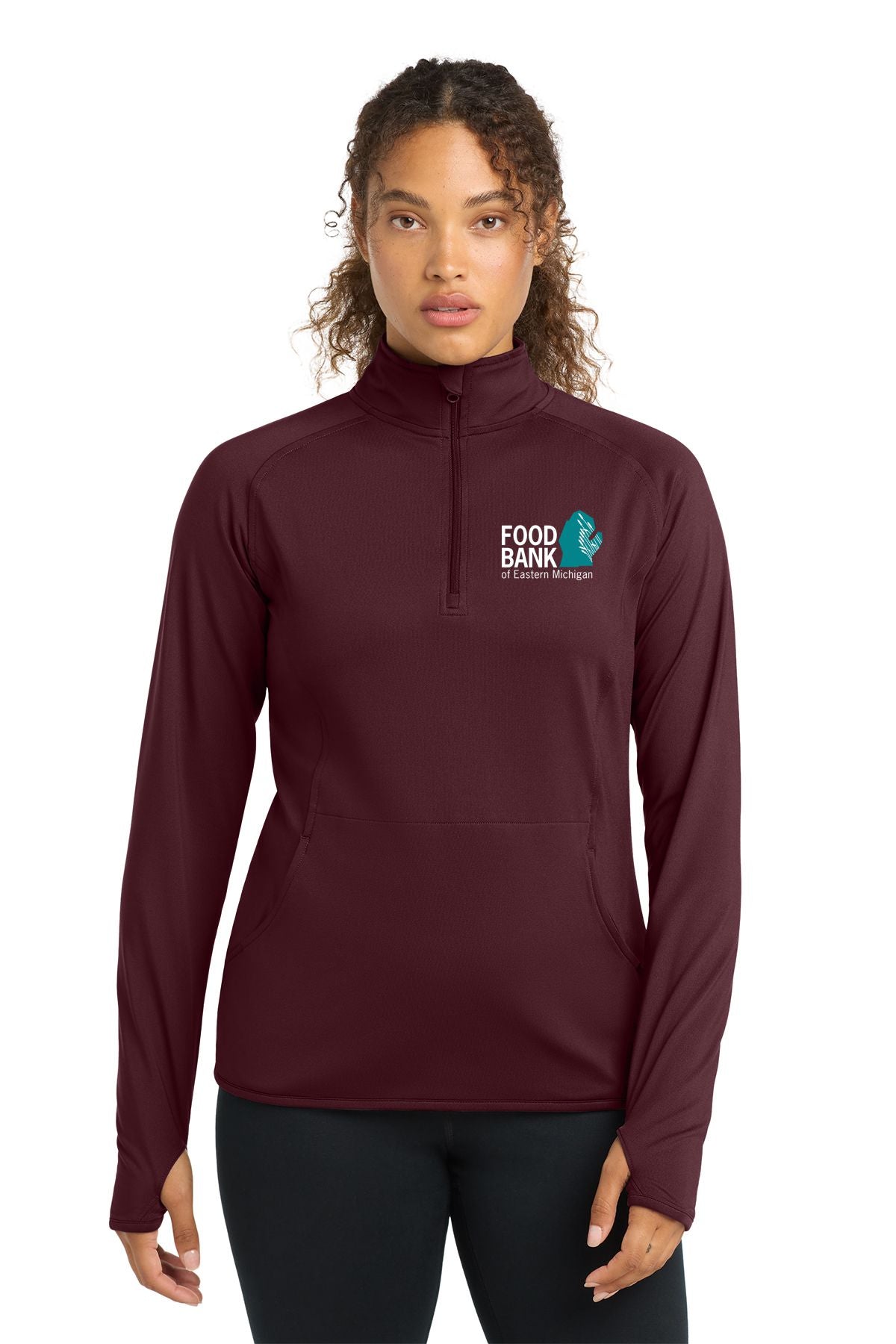 Food Bank of Eastern Michigan Sport-Tek® Women's Sport-Wick® Stretch 1/4-Zip Pullover