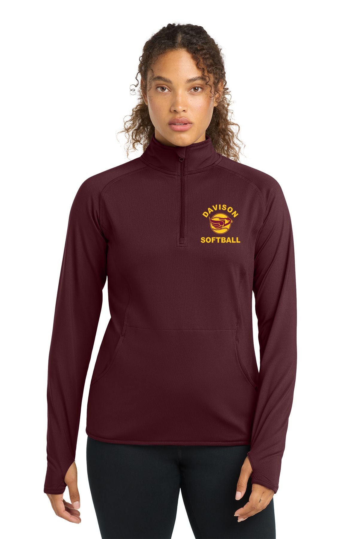 Davison Softball Sport-Tek® Women's Sport-Wick® Stretch 1/4-Zip Pullover