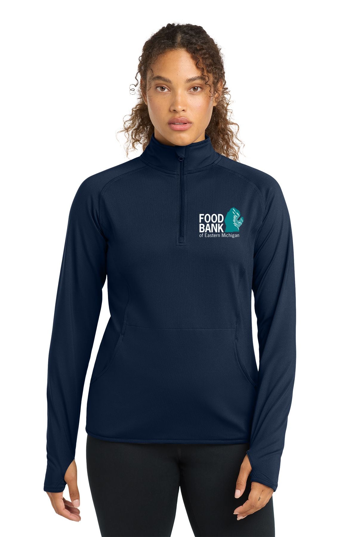 Food Bank of Eastern Michigan Sport-Tek® Women's Sport-Wick® Stretch 1/4-Zip Pullover