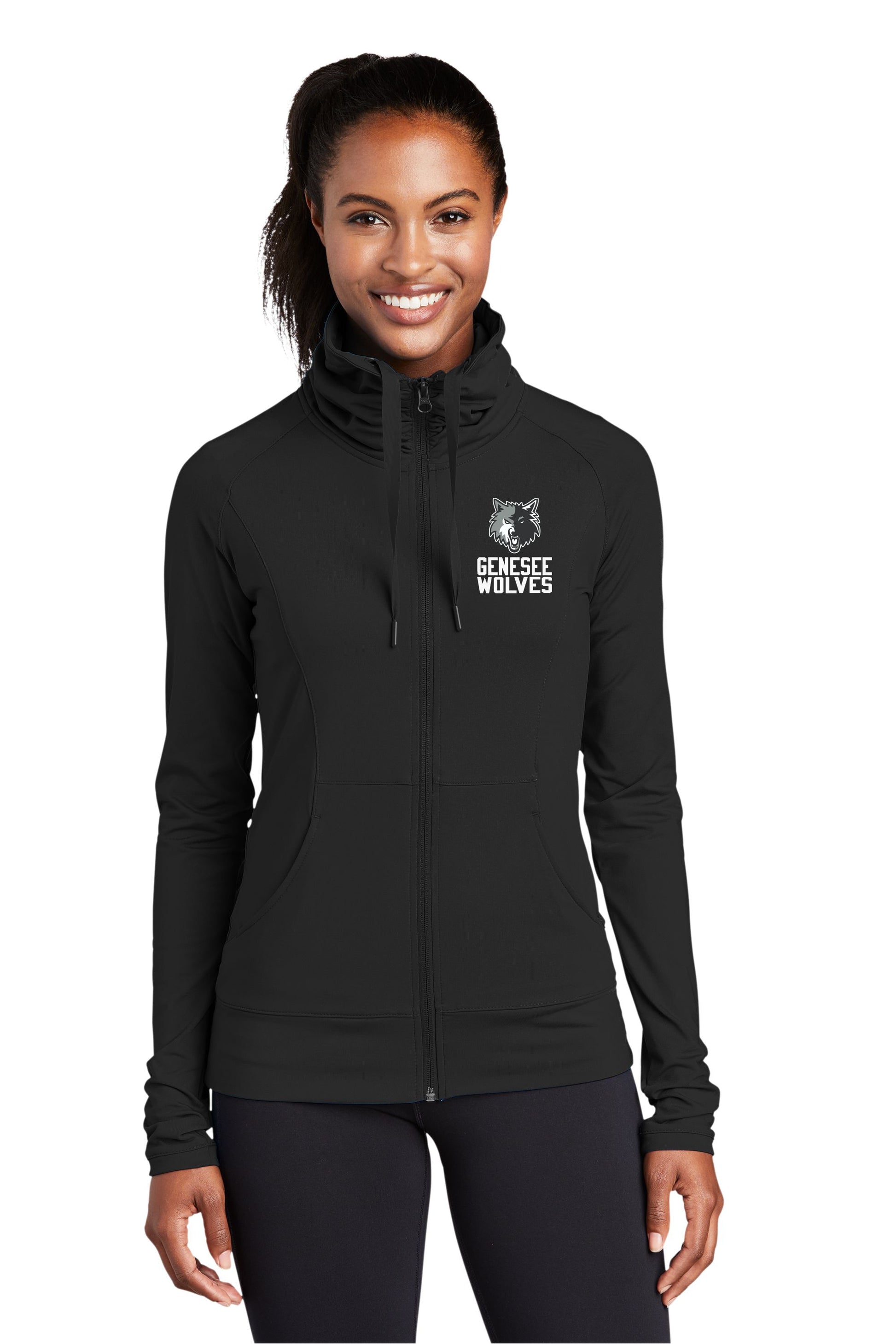 Genesee Wolves Ladies Sport-Wick® Stretch Full-Zip Jacket