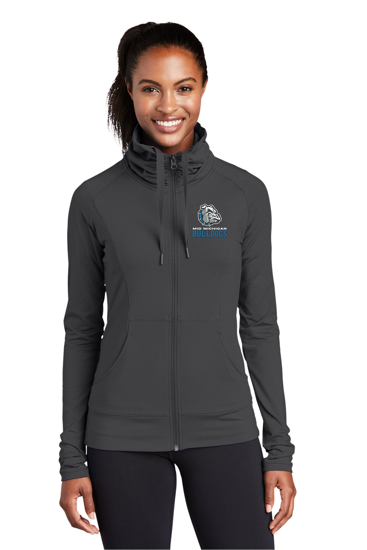 Mid Michigan Bulldogs Ladies Sport-Wick® Stretch Full-Zip Jacket