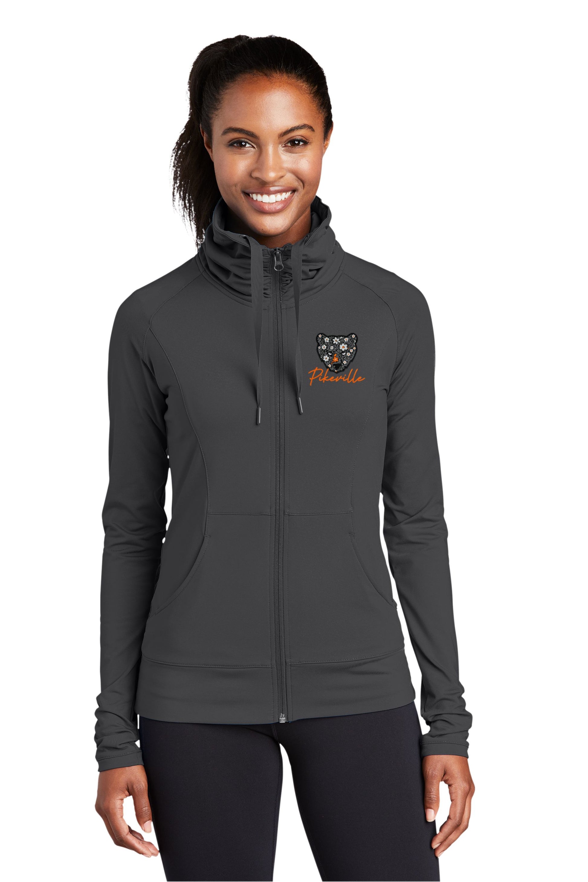 Pikeville Floral Ladies Sport-Wick® Stretch Full-Zip Jacket