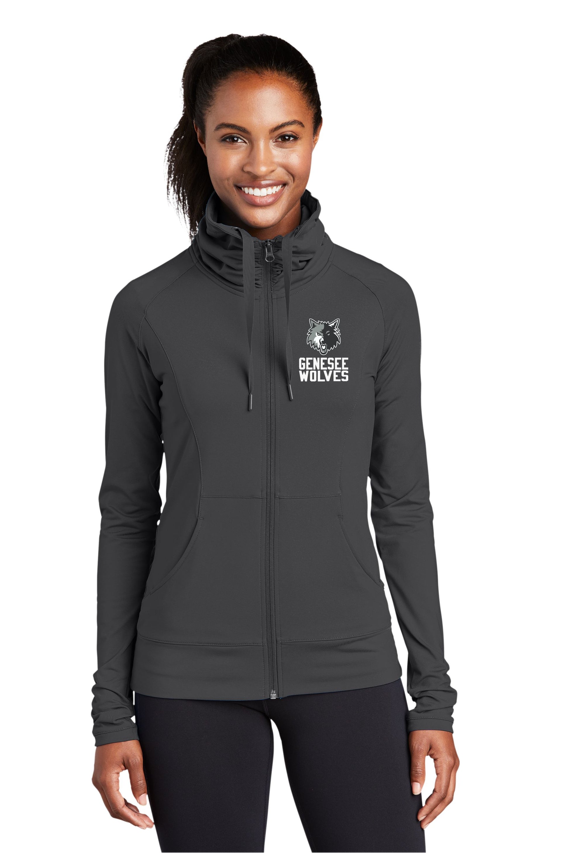 Genesee Wolves Ladies Sport-Wick® Stretch Full-Zip Jacket