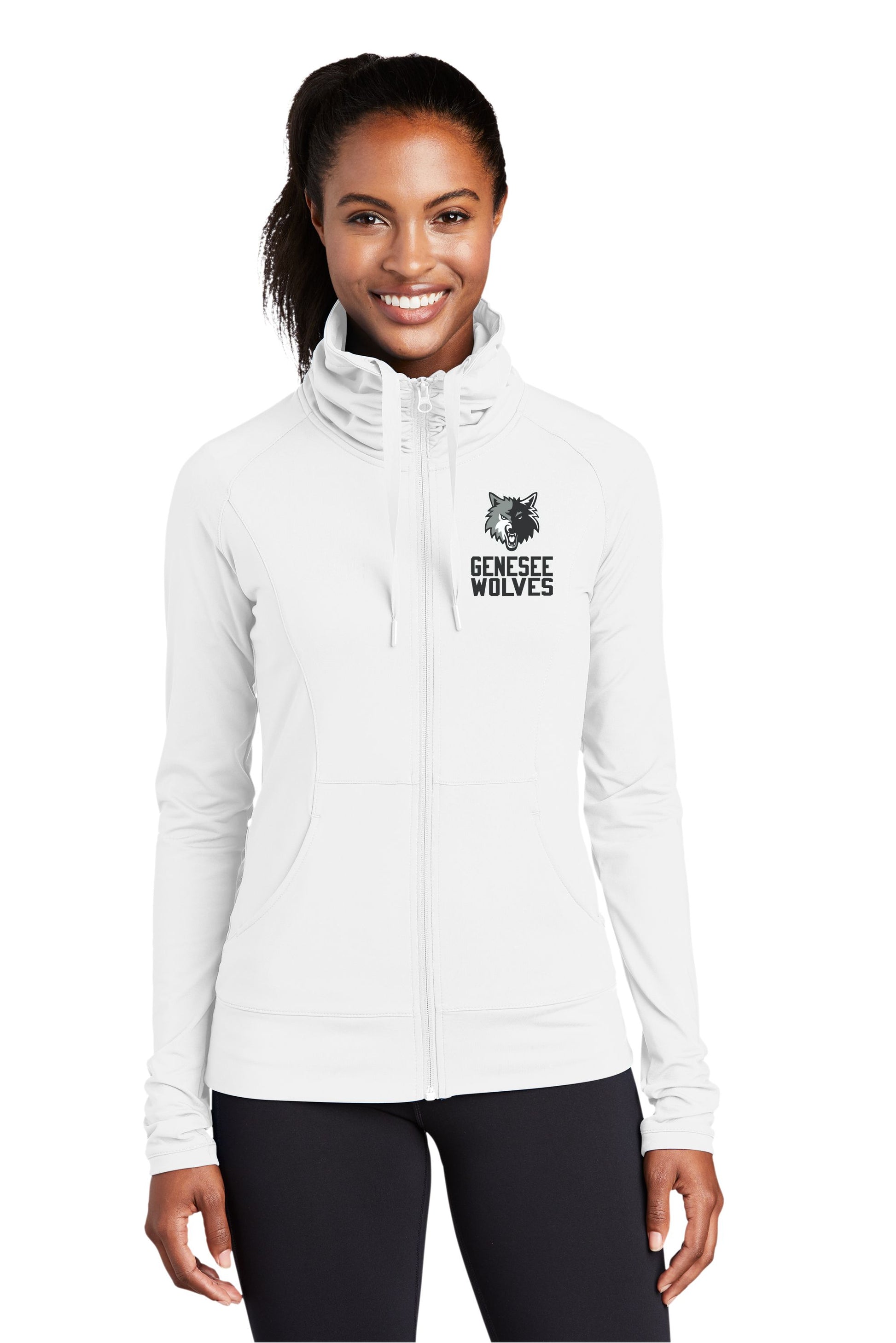 Genesee Wolves Ladies Sport-Wick® Stretch Full-Zip Jacket