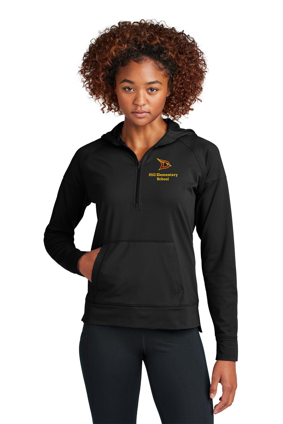 Hill Elementary Ladies Sport-Wick® Stretch 1/2-Zip Hoodie