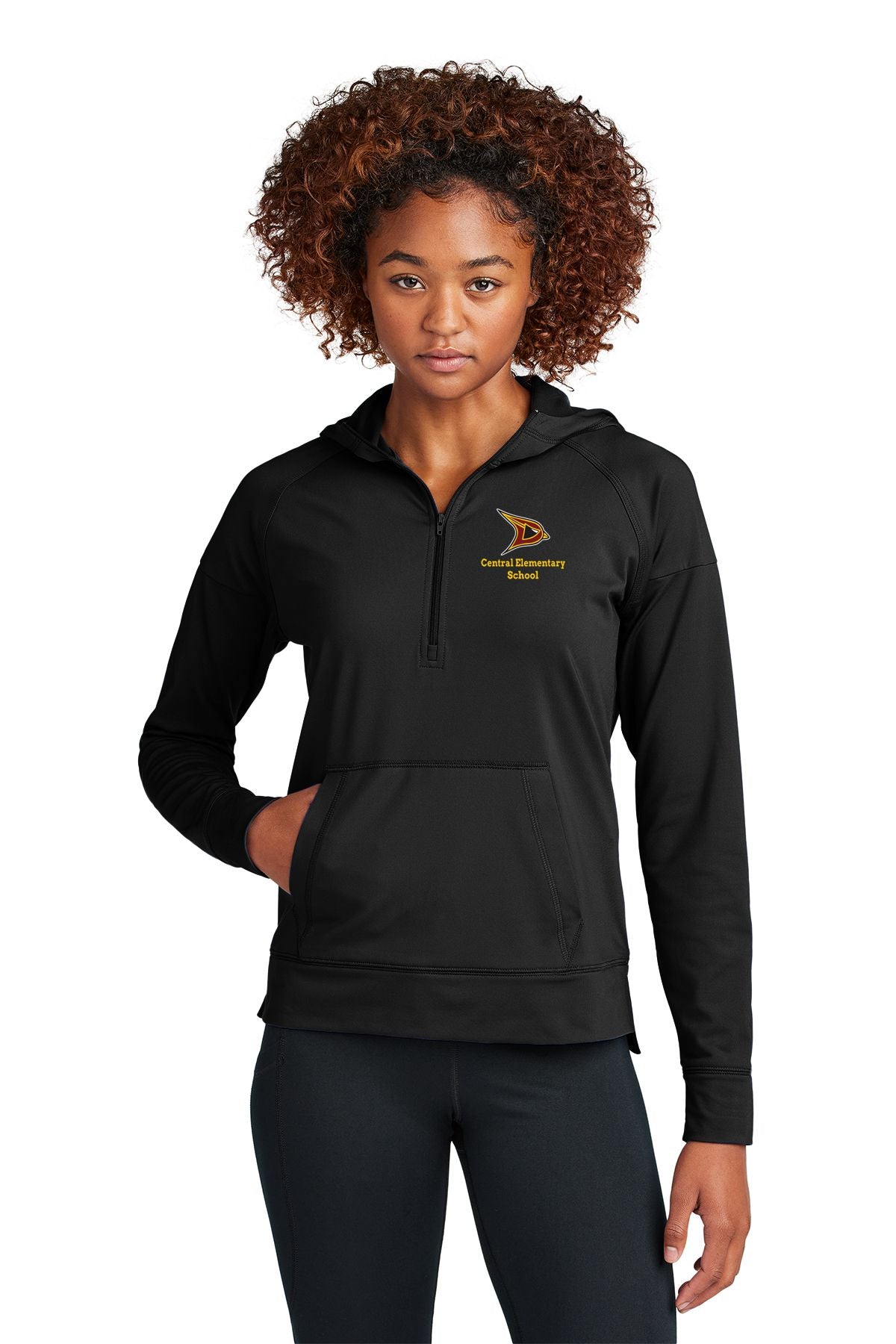 Central Elementary Ladies Sport-Wick® Stretch 1/2-Zip Hoodie