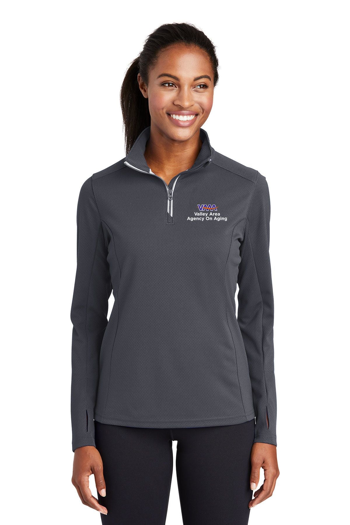 Valley Area Agency On Aging Textured 1/4 Zip Jacket