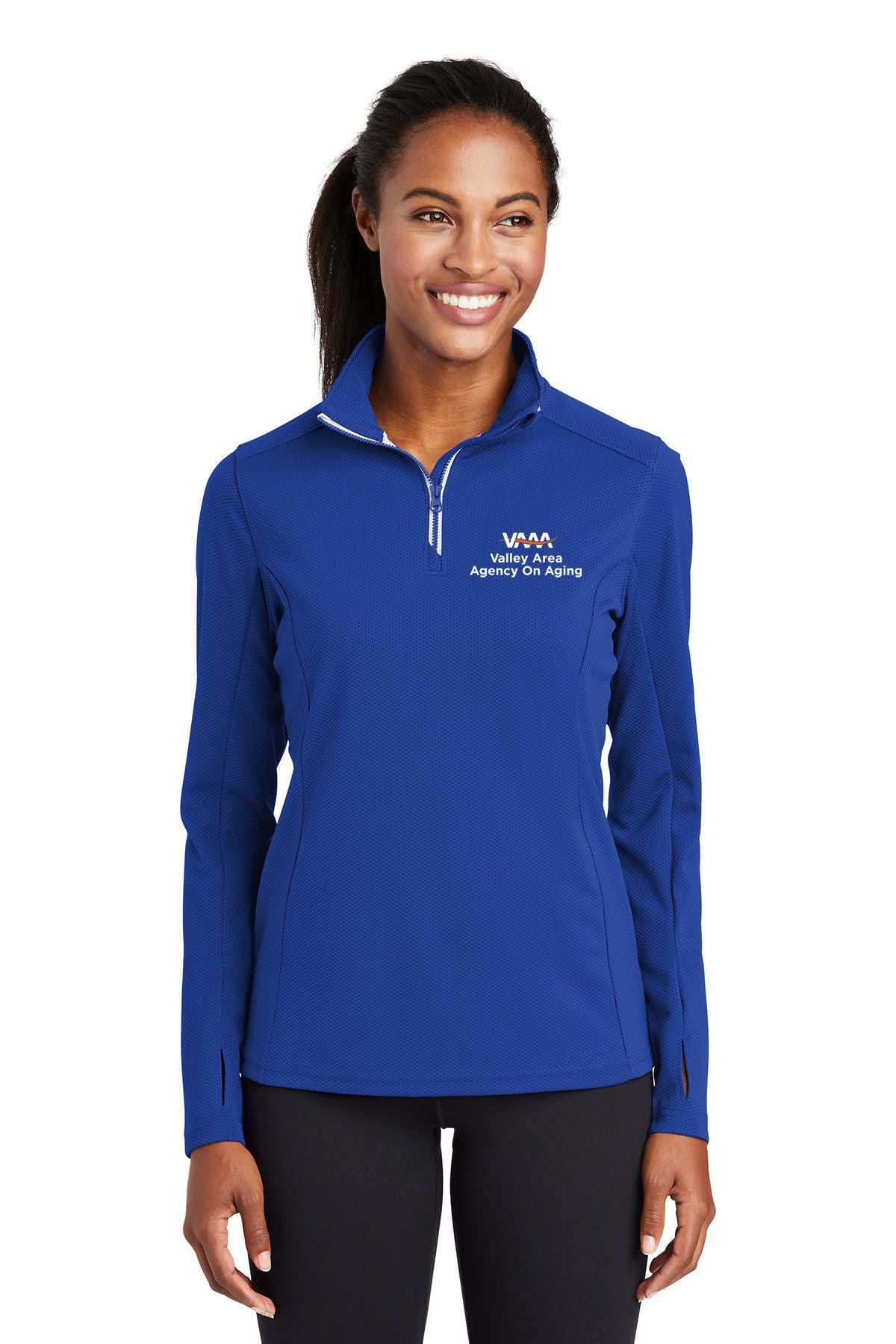 Valley Area Agency On Aging Textured 1/4 Zip Jacket