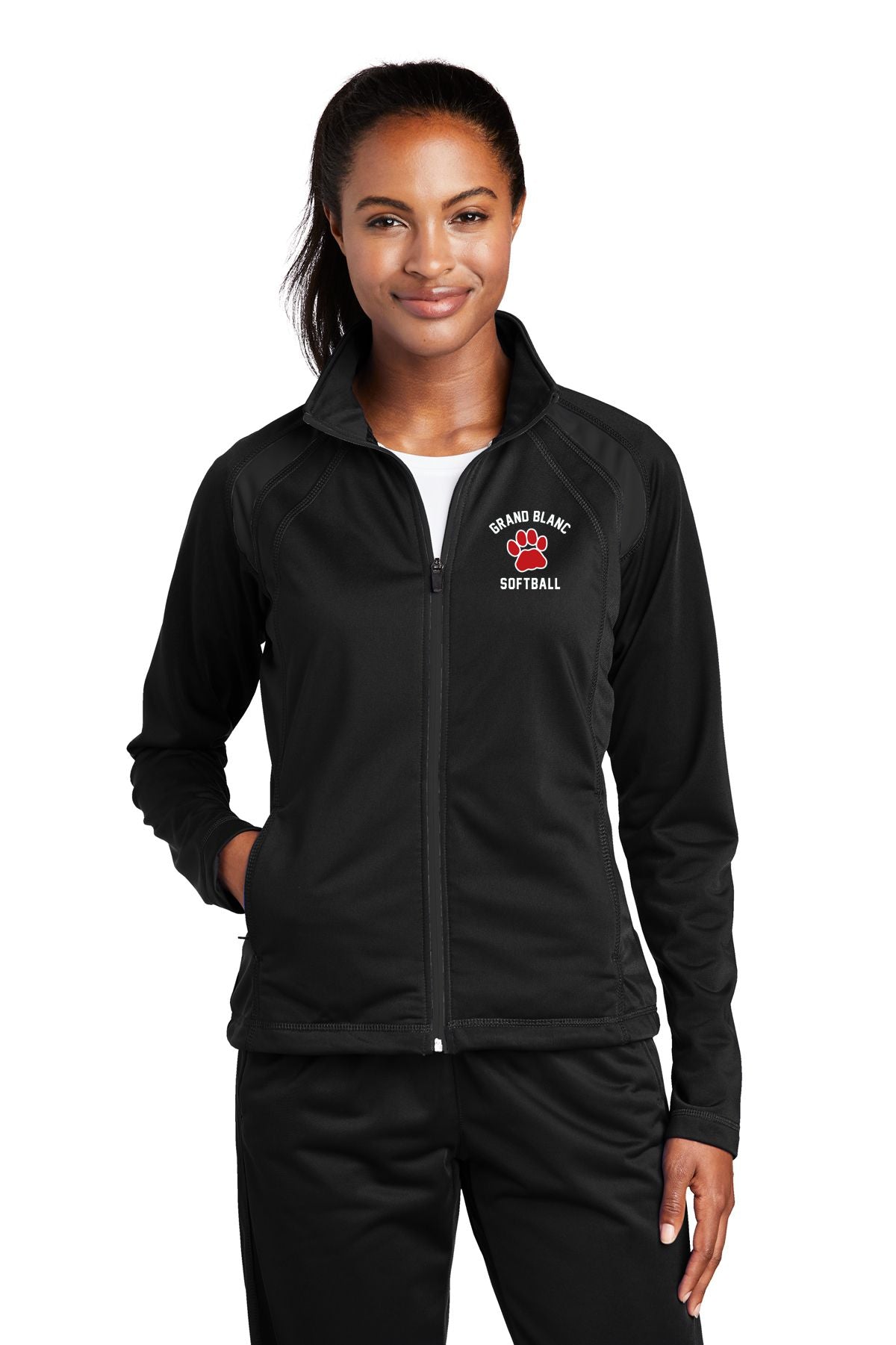Grand Blanc Softball Tricot Track Jacket