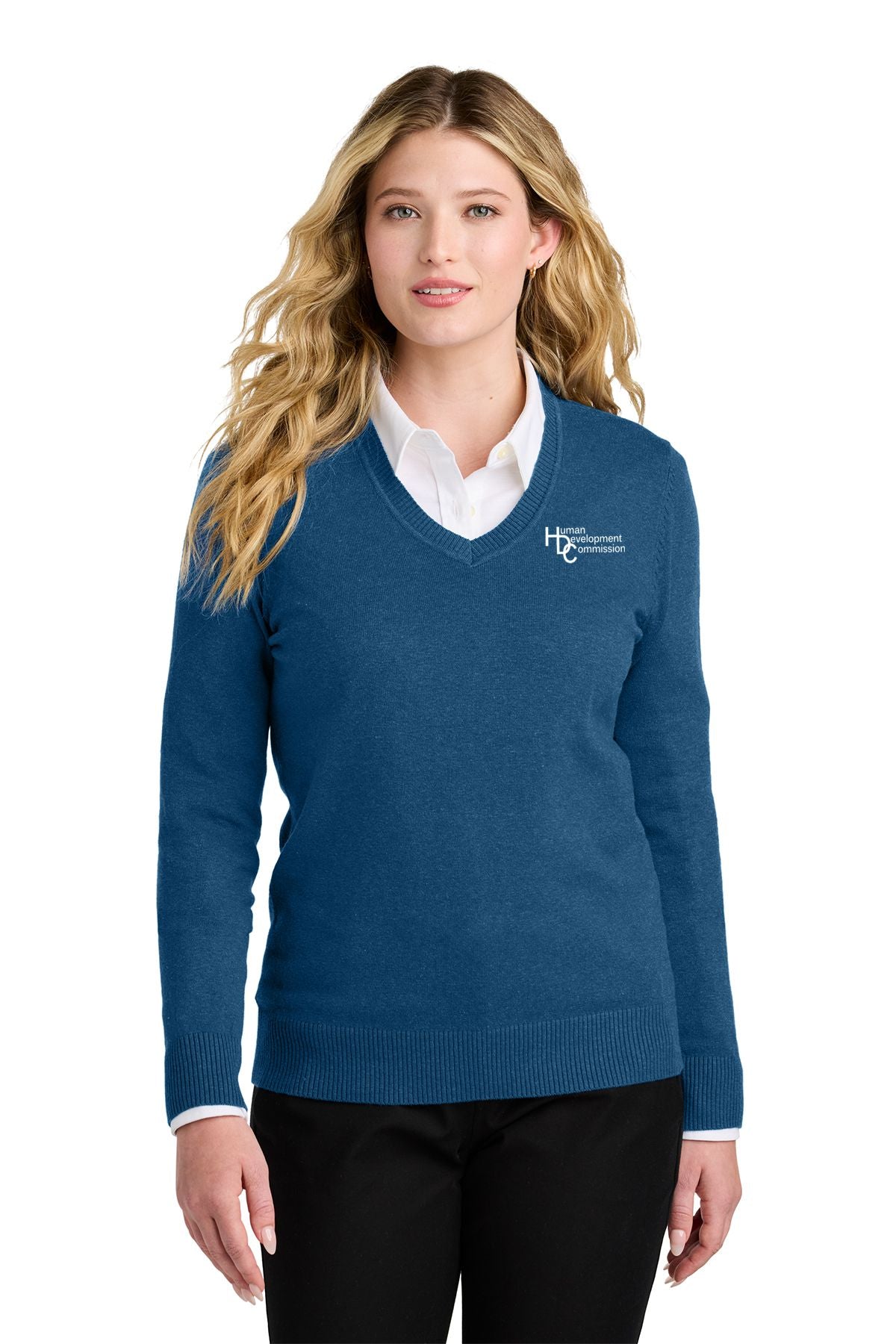 Human Development Commission Authority® Women’s Easy Care V-Neck Sweater