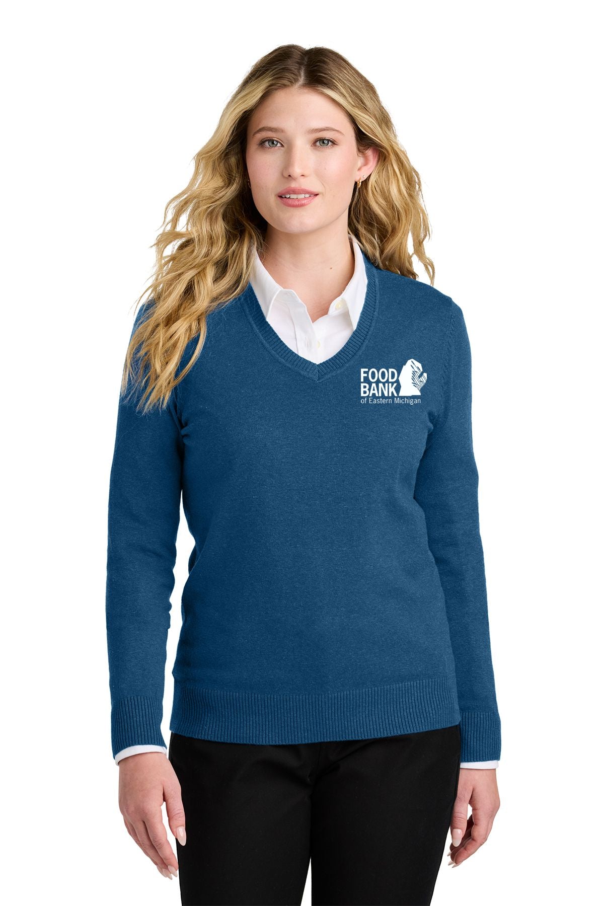 Food Bank Port Authority® Women’s Easy Care V-Neck Sweater