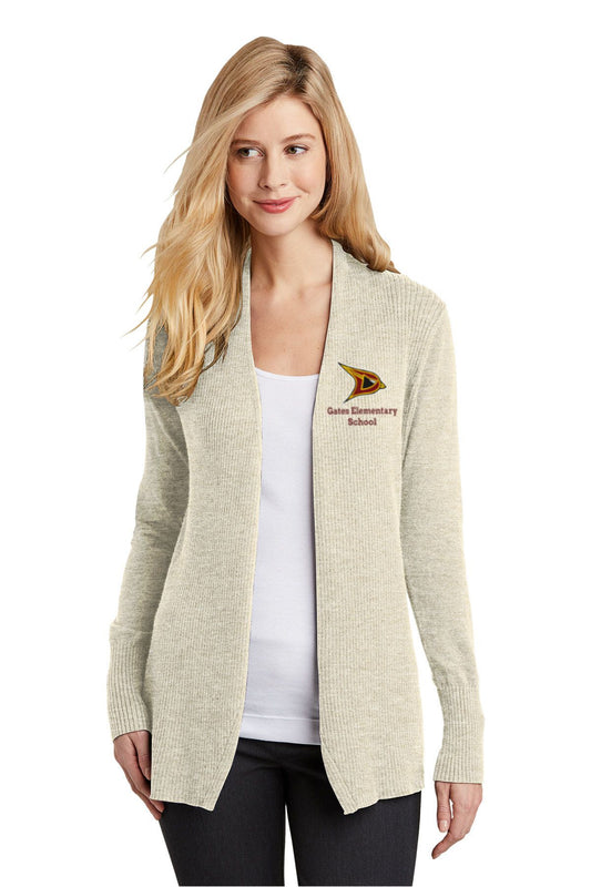 Gates Elementary Ladies Open Front Cardigan