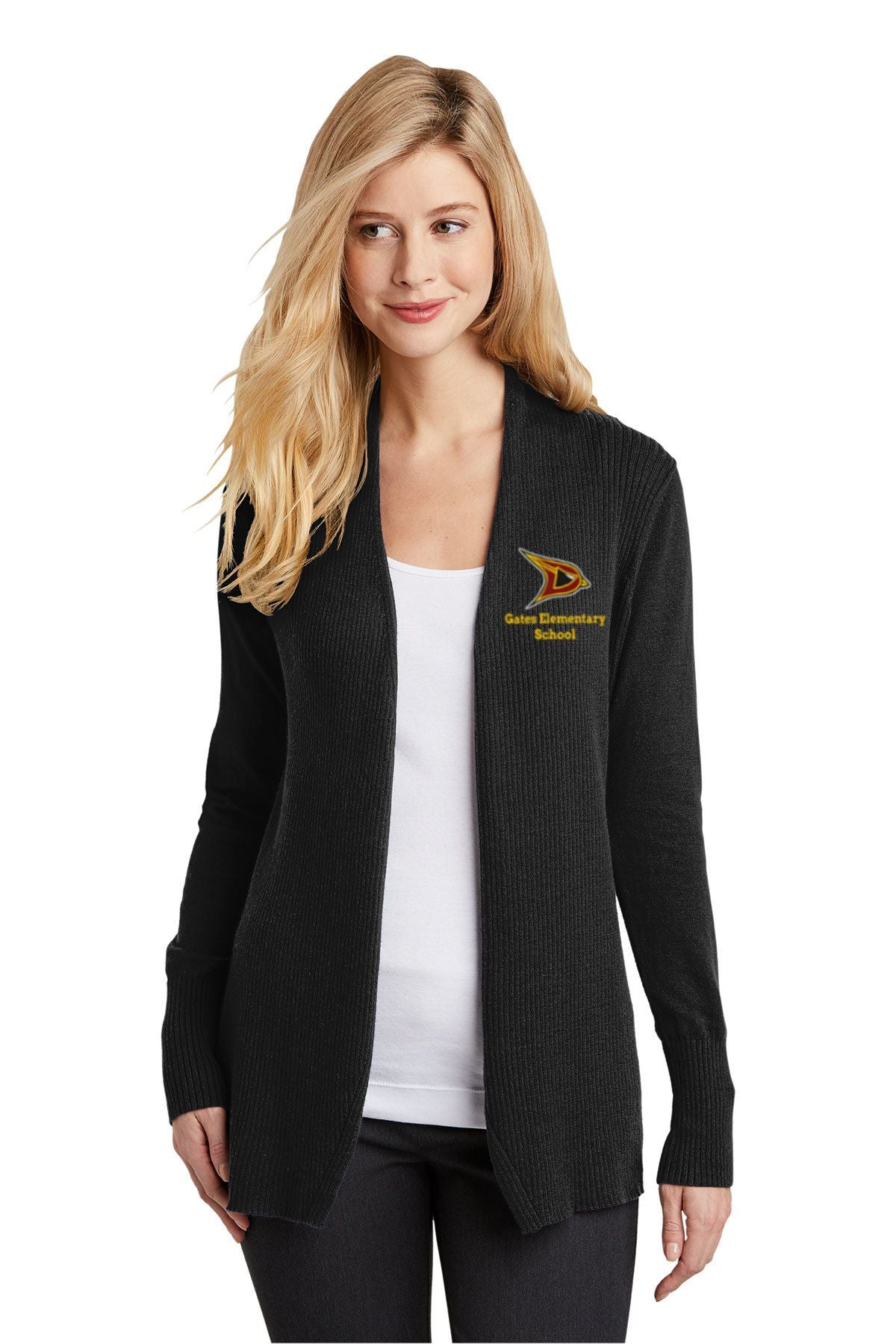 Gates Elementary Ladies Open Front Cardigan