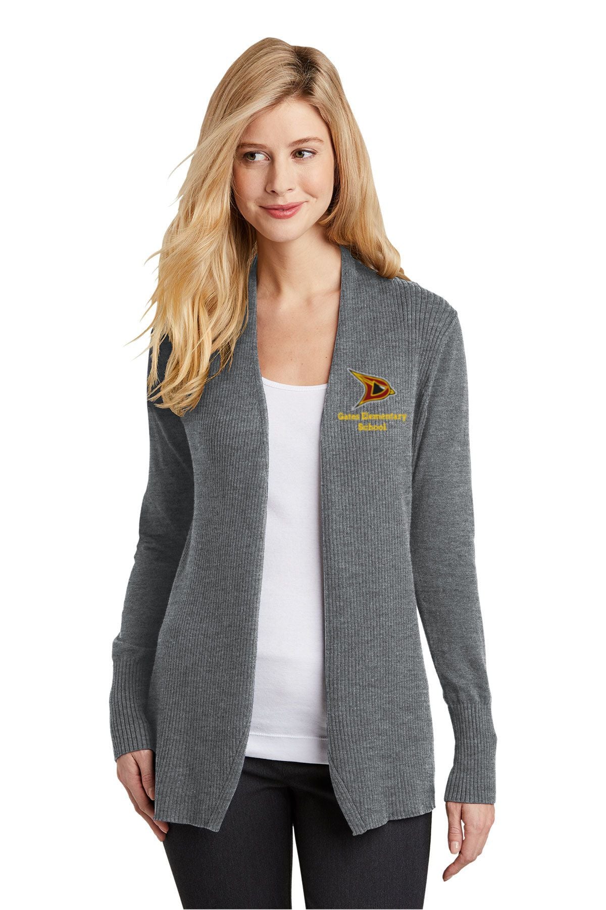 Gates Elementary Ladies Open Front Cardigan
