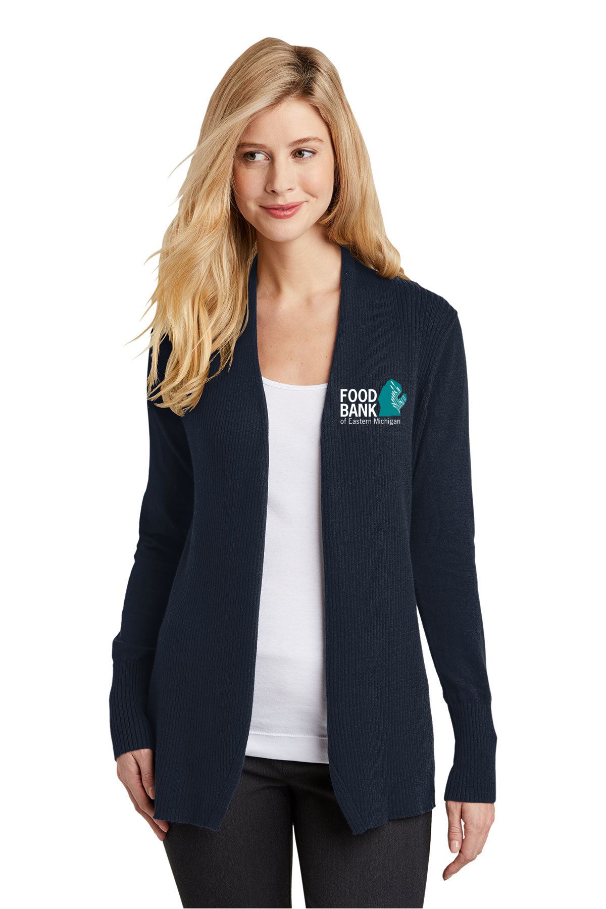 Food Bank of Eastern Michigan Ladies Open Front Cardigan