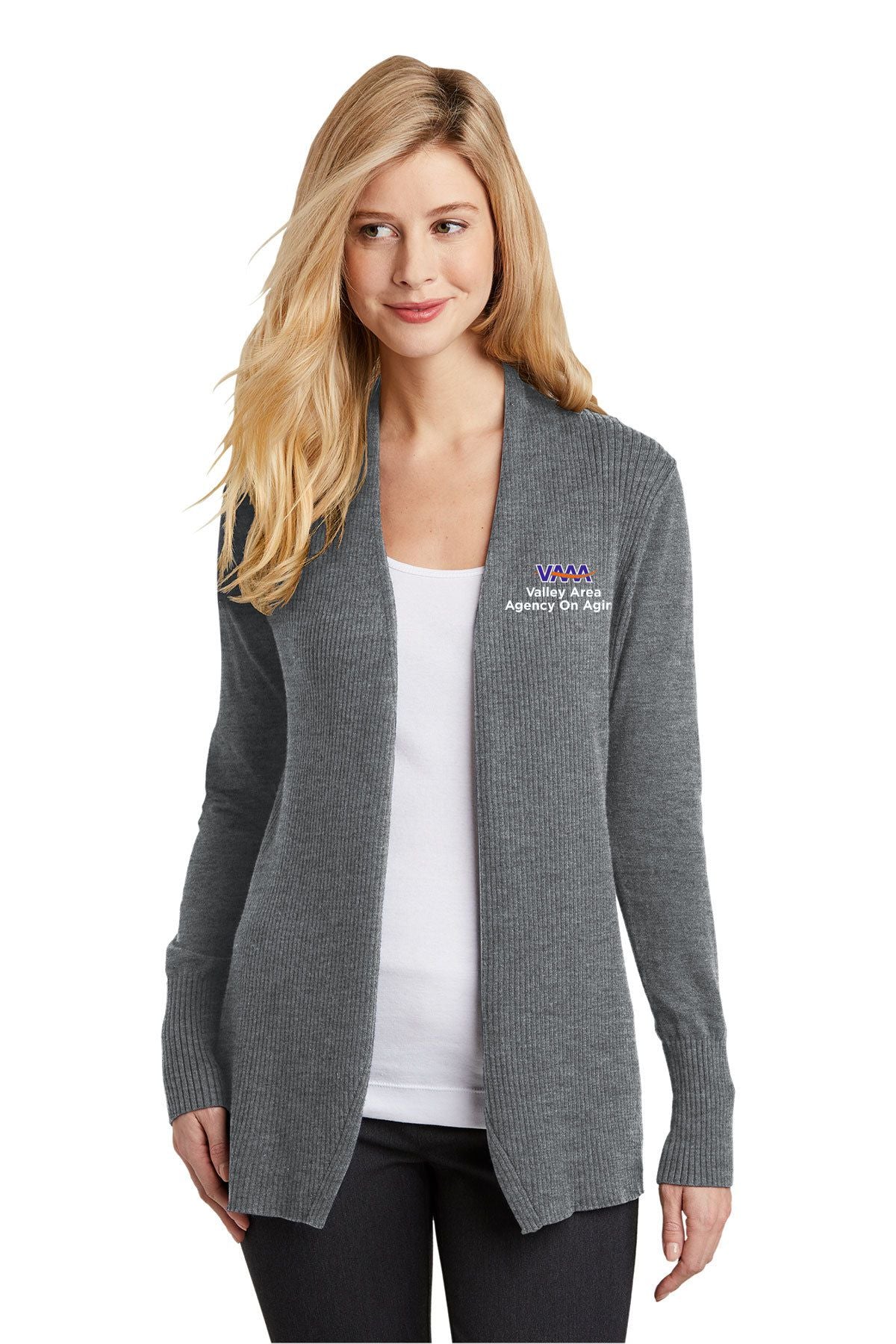 Valley Area Agency On Aging Ladies Open Front Cardigan