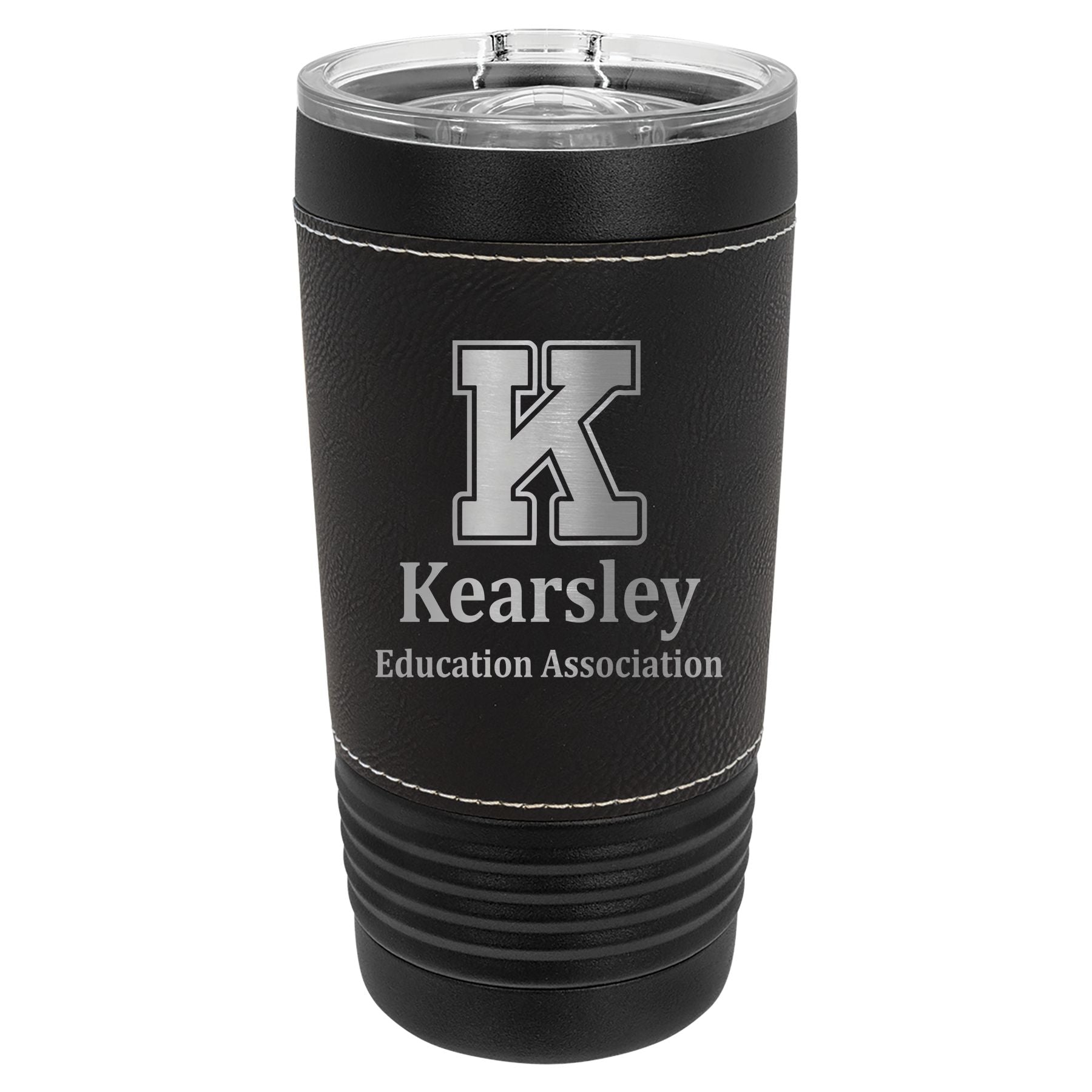 Kearsley Education Association 20 oz. Leatherette Tumbler with Clear Lid